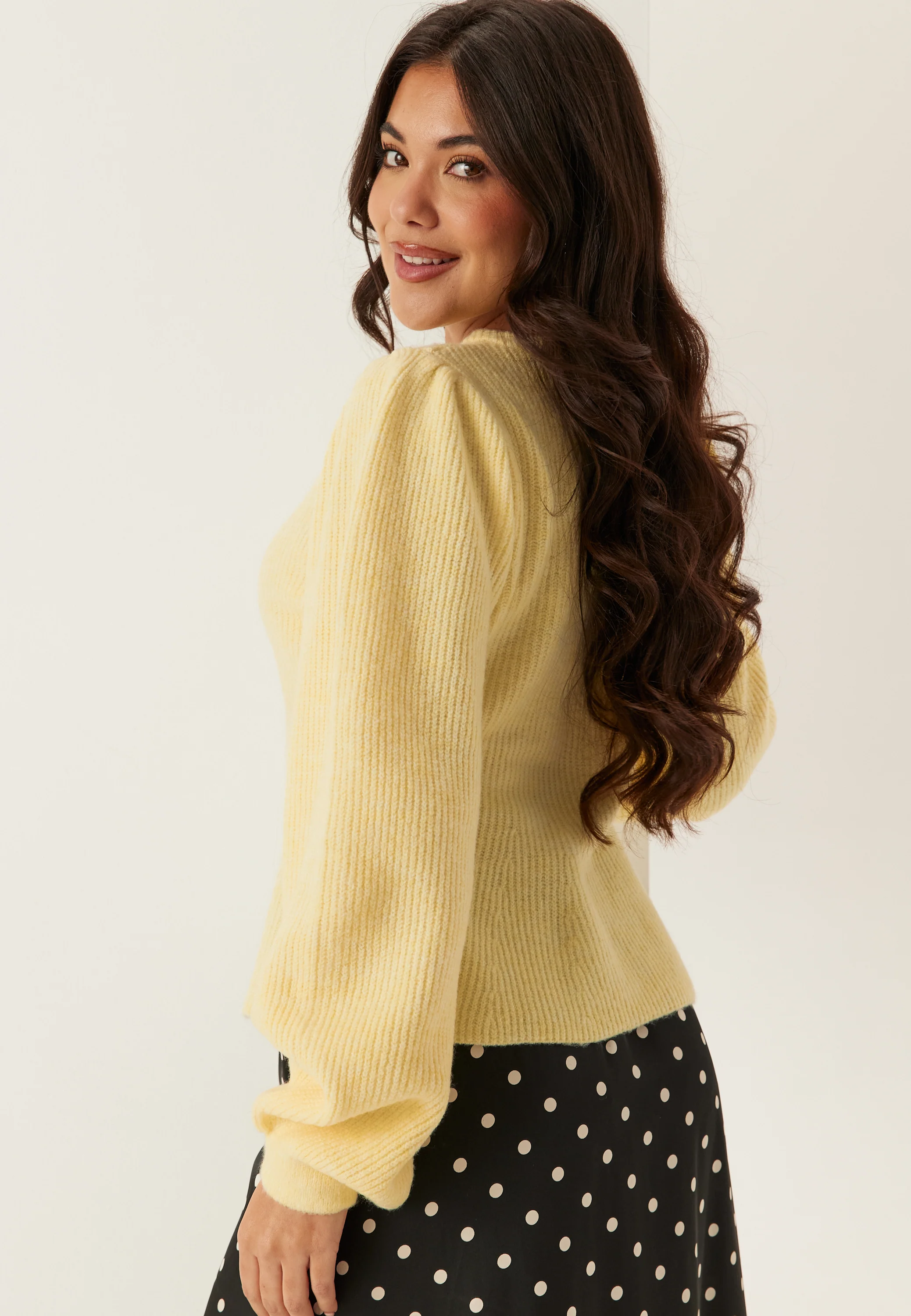 Pcsilly Ls Puff Knit Cardigan - Image 3
