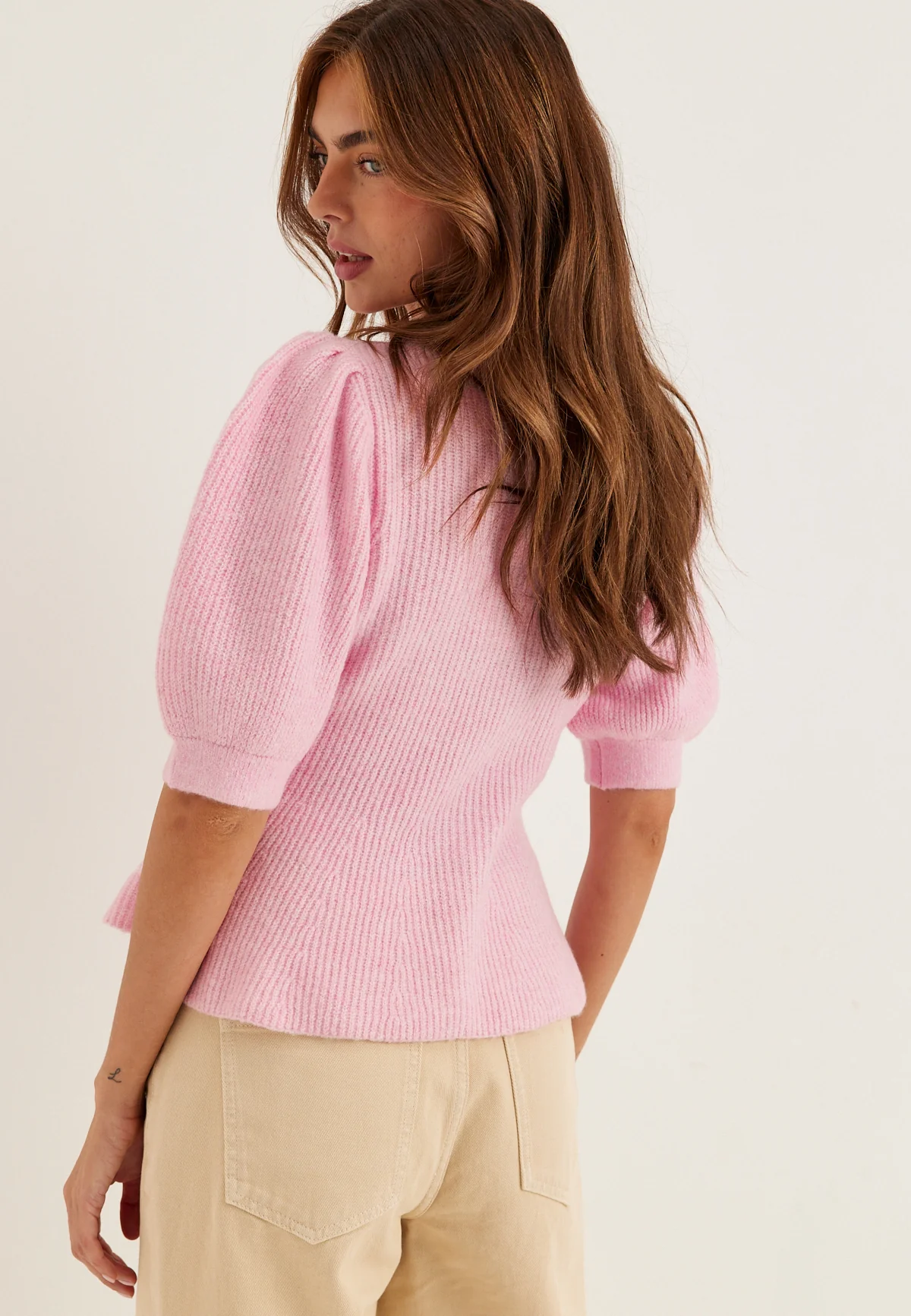 Pcsilly Ss Puff Knit Cardigan - Image 4