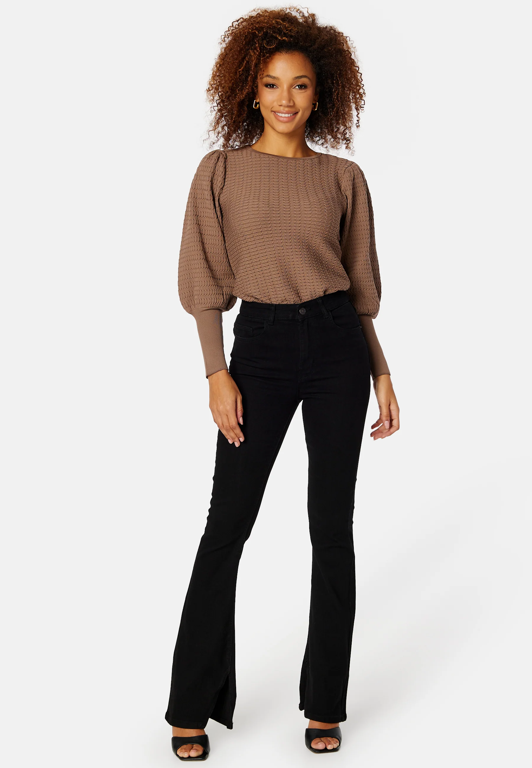 Peggy HW Flared Slit Jeans - Image 2