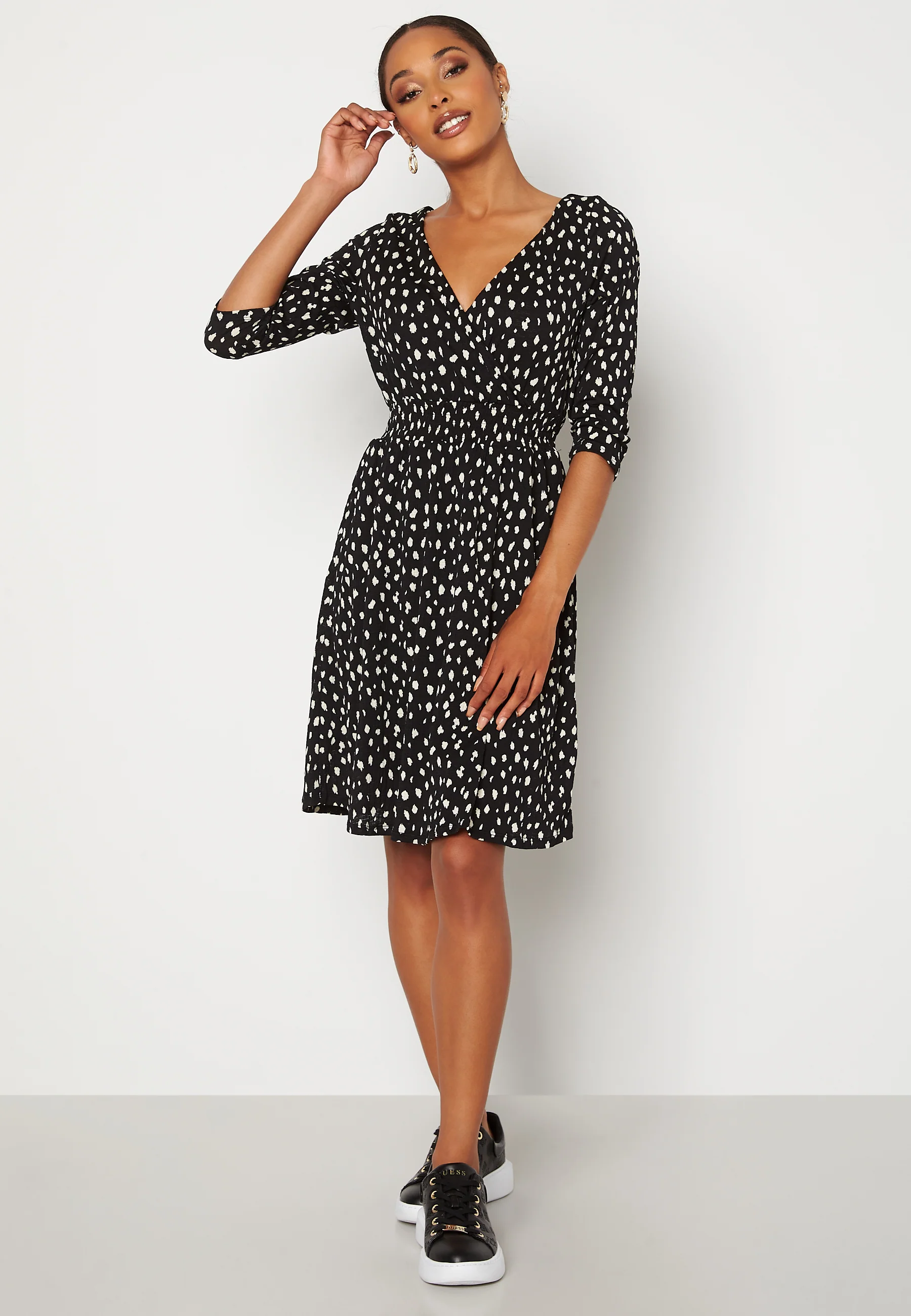Pella 3/4 Wrap Short Dress - Image 2