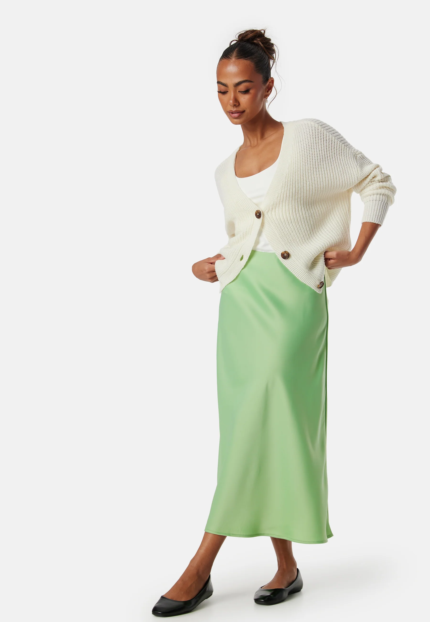 Yaspella High Waist Midi Skirt