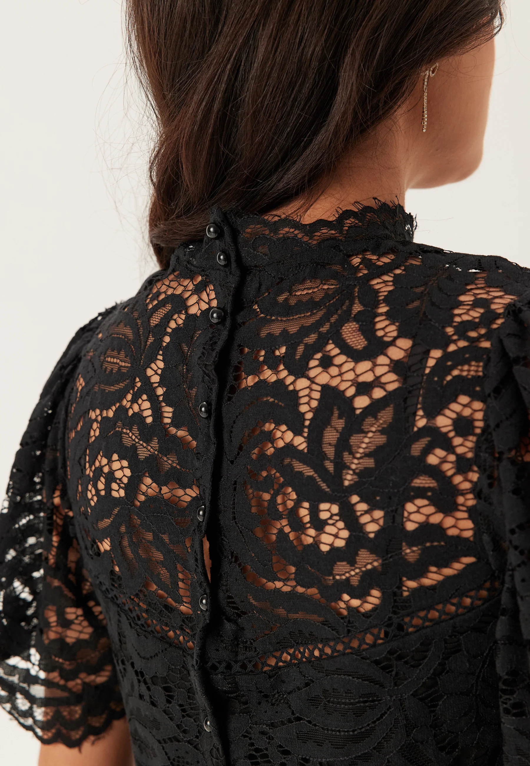 Peplum Cotton Lace Blouse - Image 4