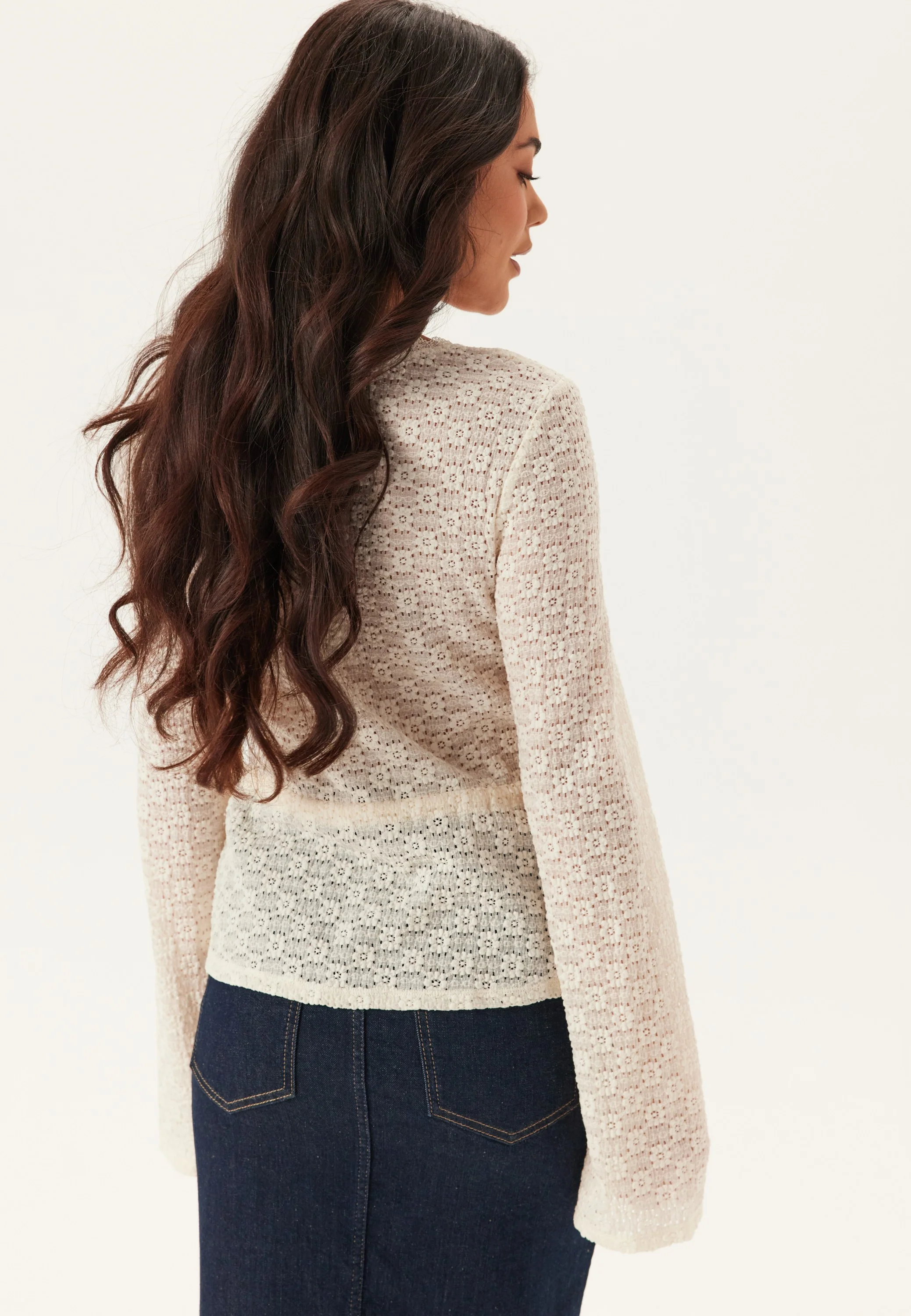 Peplum Lace Cardigan - Image 2