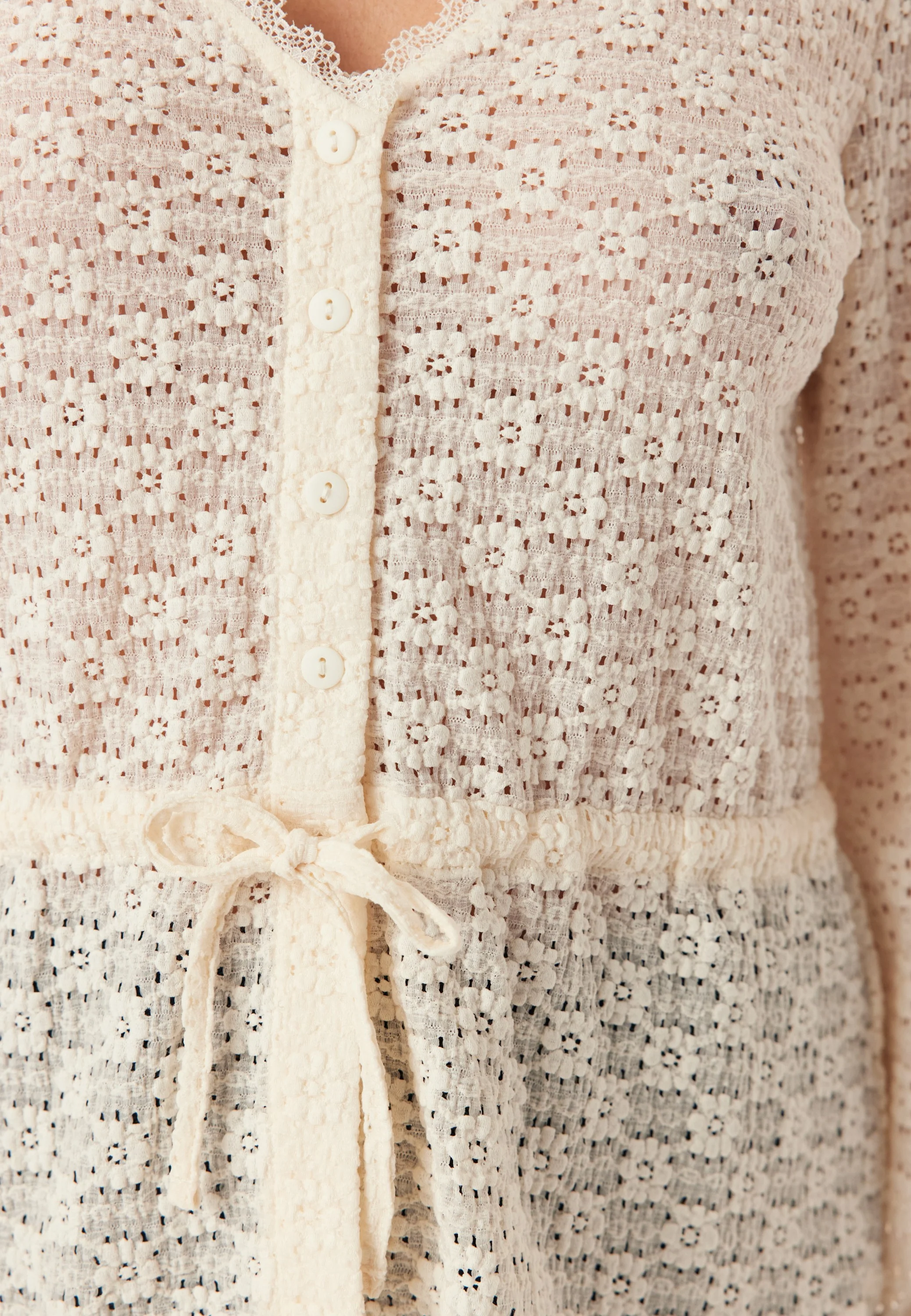 Peplum Lace Cardigan - Image 3