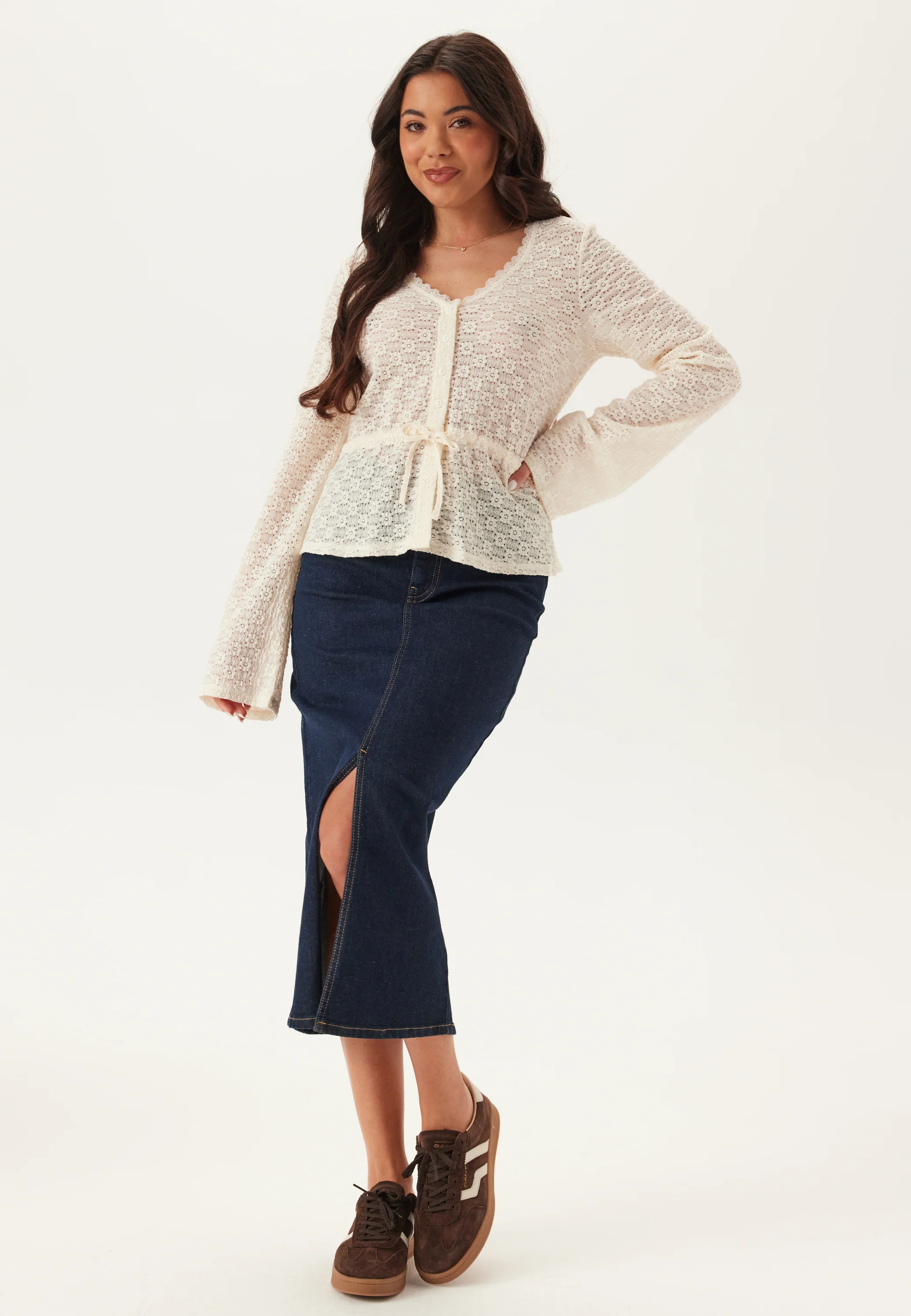 Peplum Lace Cardigan - Image 4