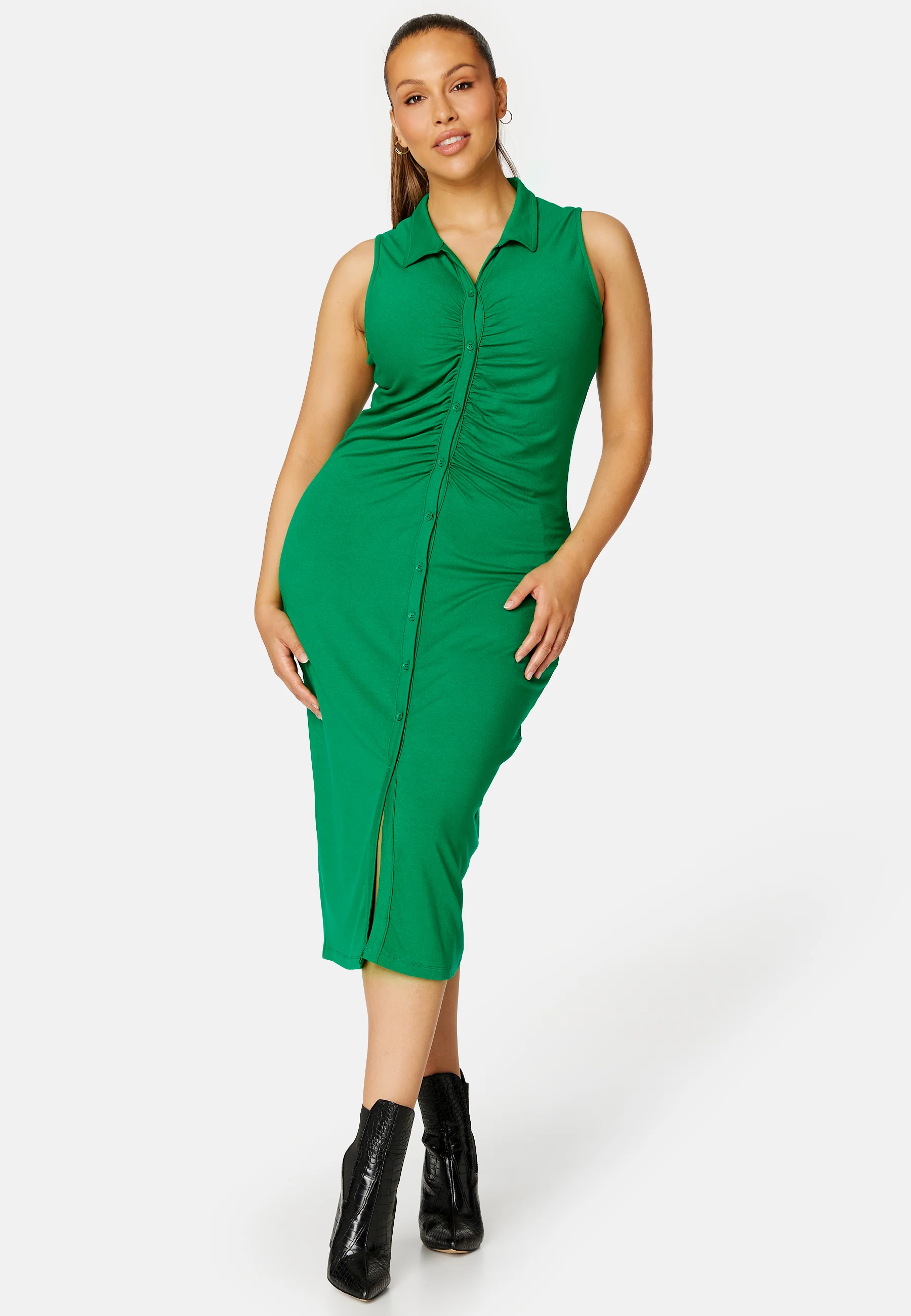 Philippa drapy button dress - Image 5