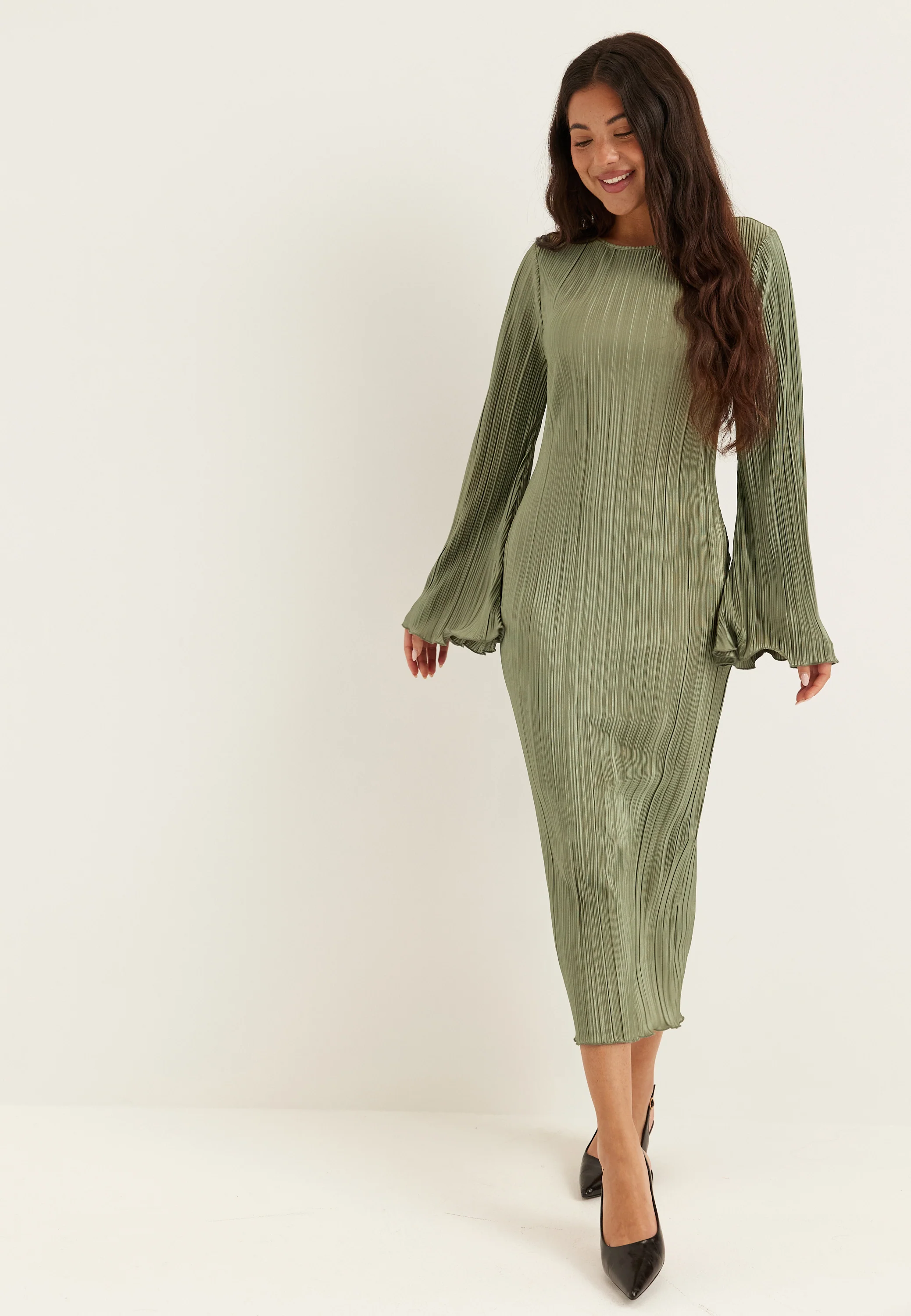 Pleated Frill Dress - Image 6