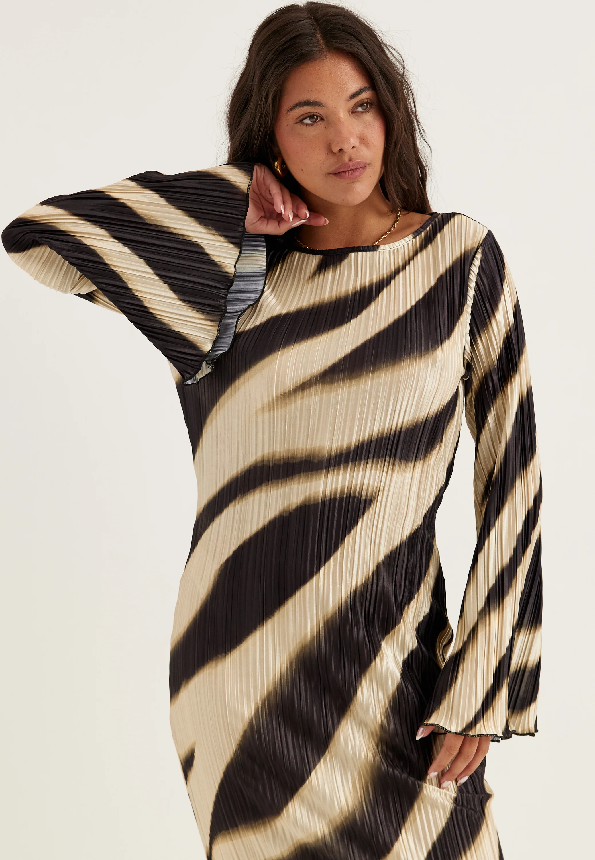 Pleated Frill Dress - Image 7