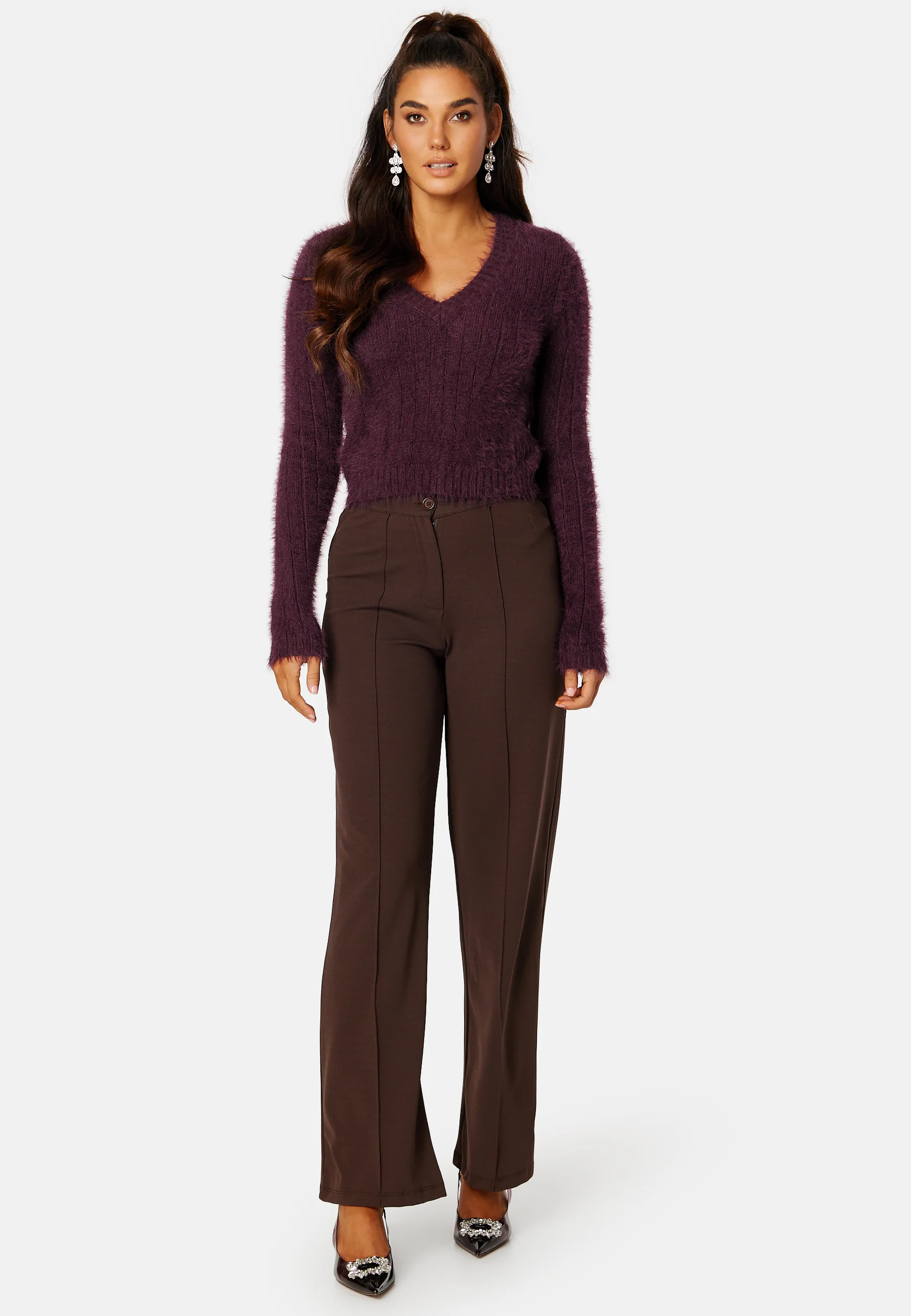 Poilu LS V-Neck Blouse - Image 2