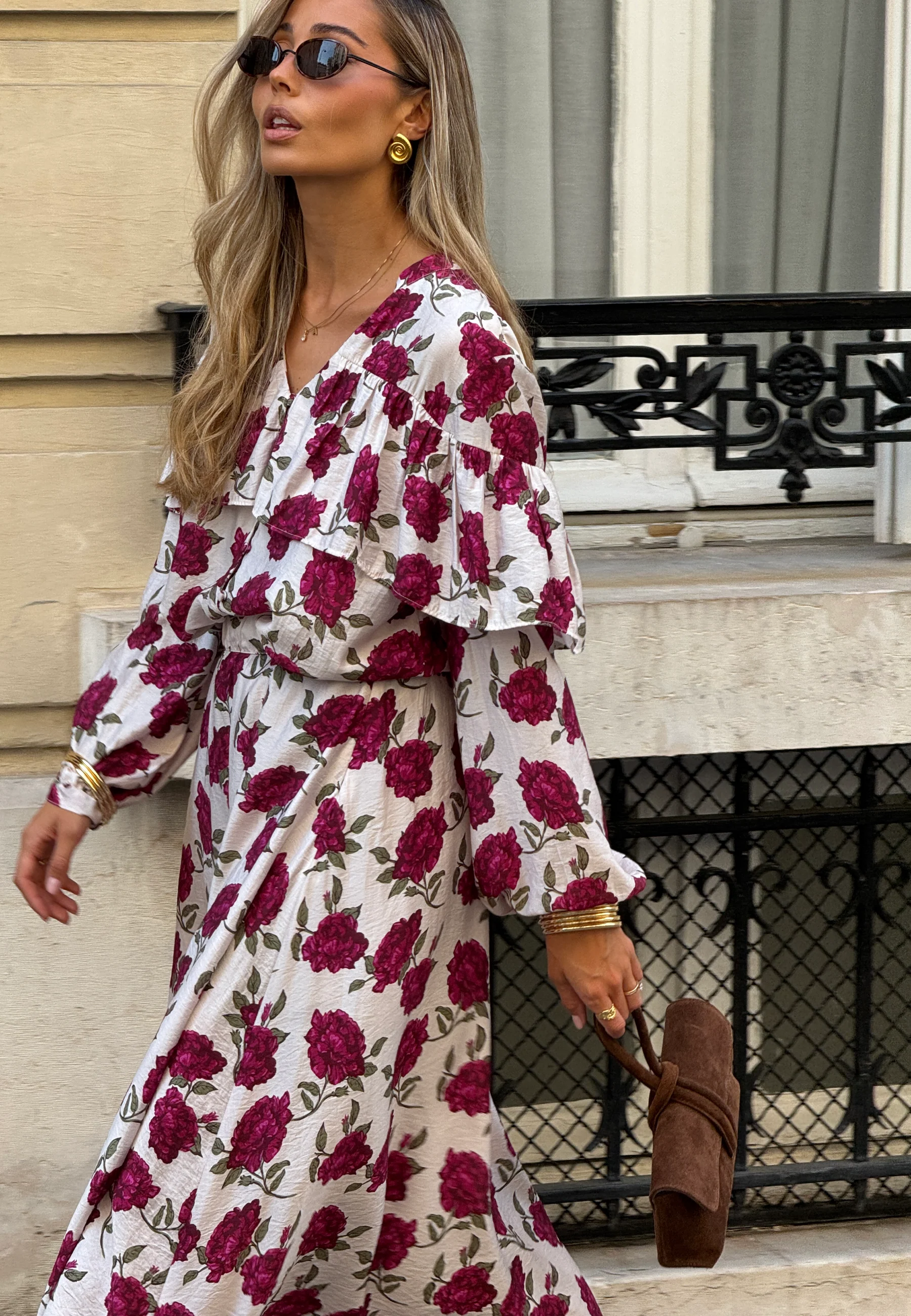 Printed Frill Blouse - Image 6