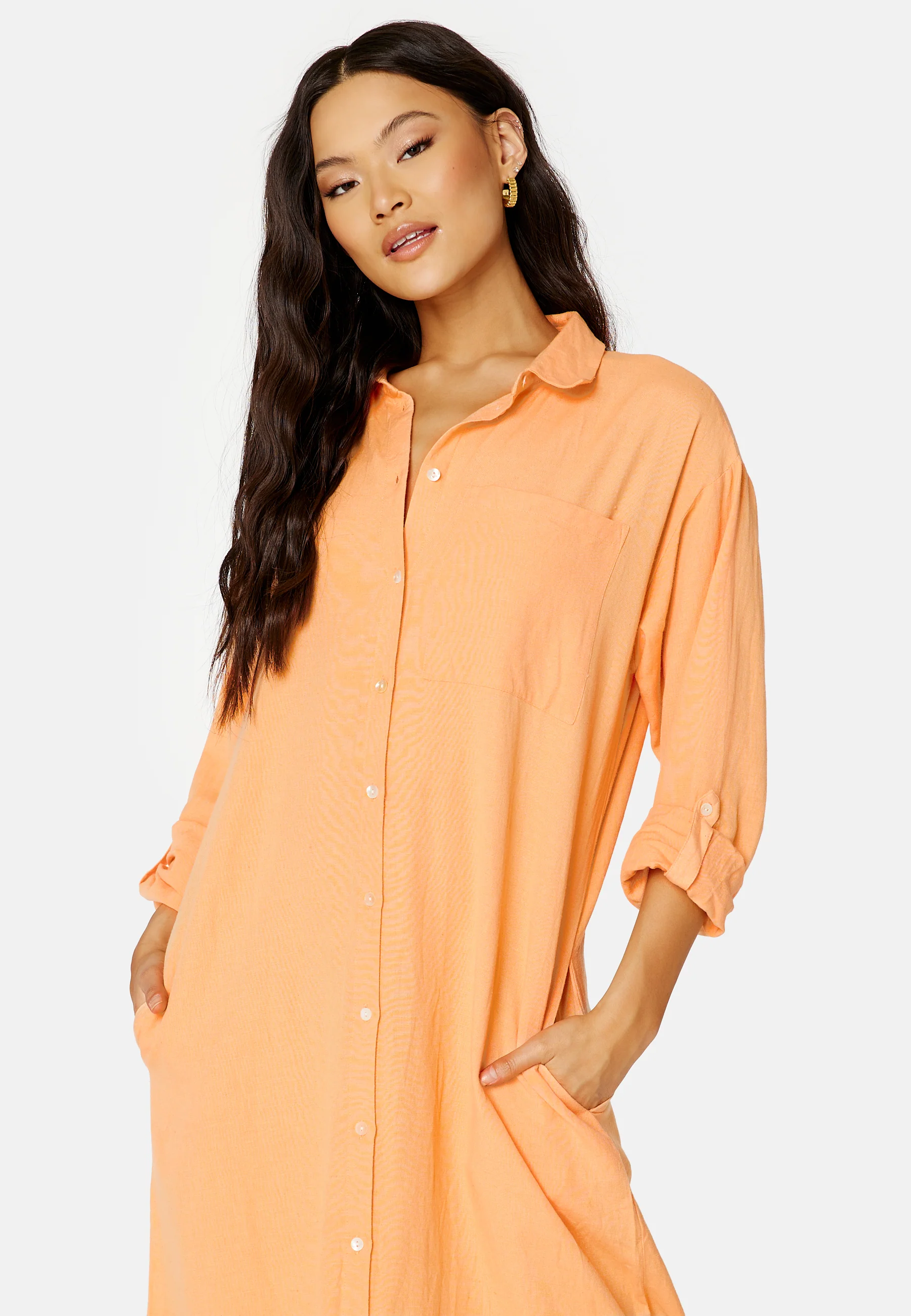 Prisilla L/S Ancle Shirt Dress - Image 3