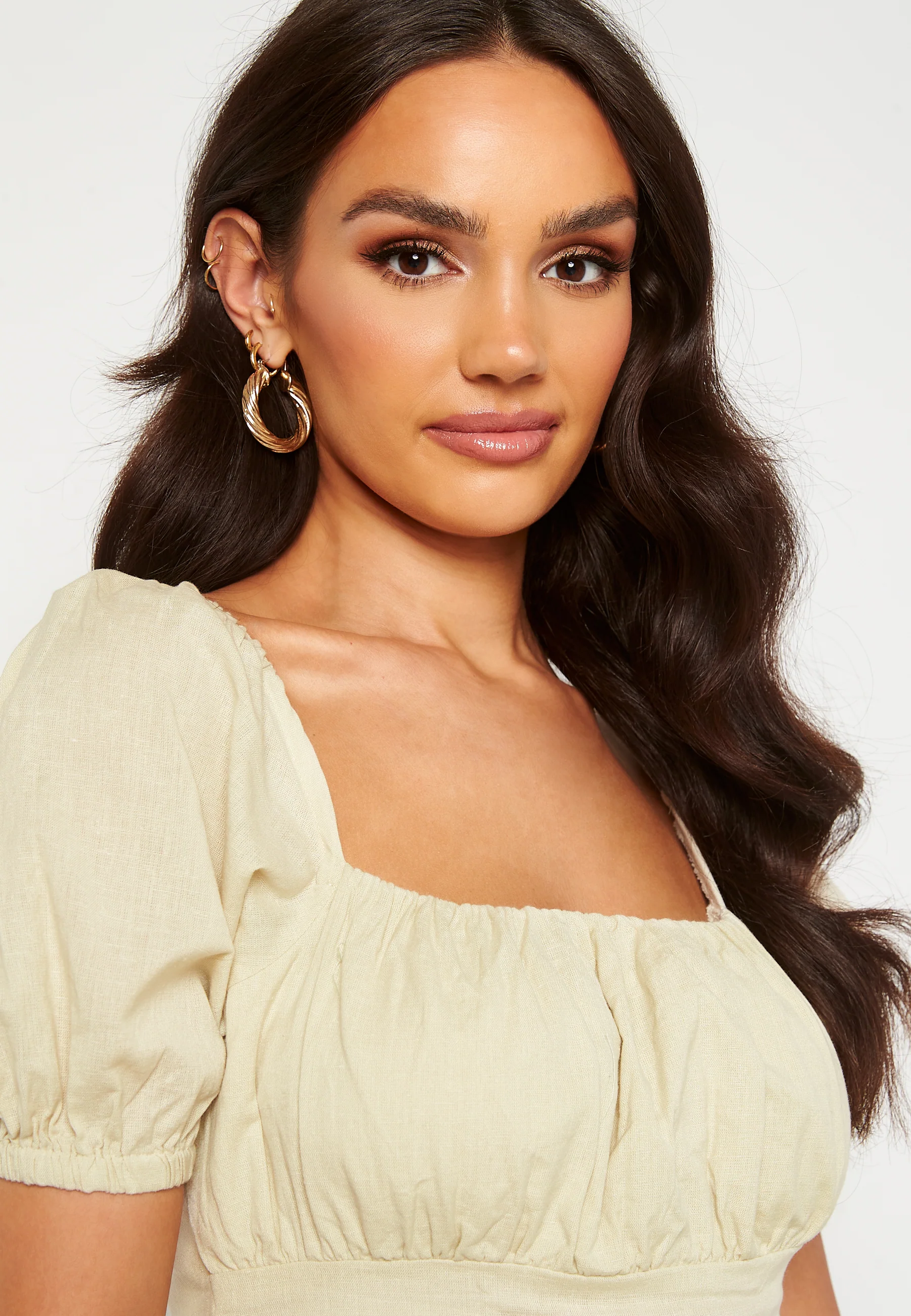 Puff Sleeve Cropped Top - Image 3