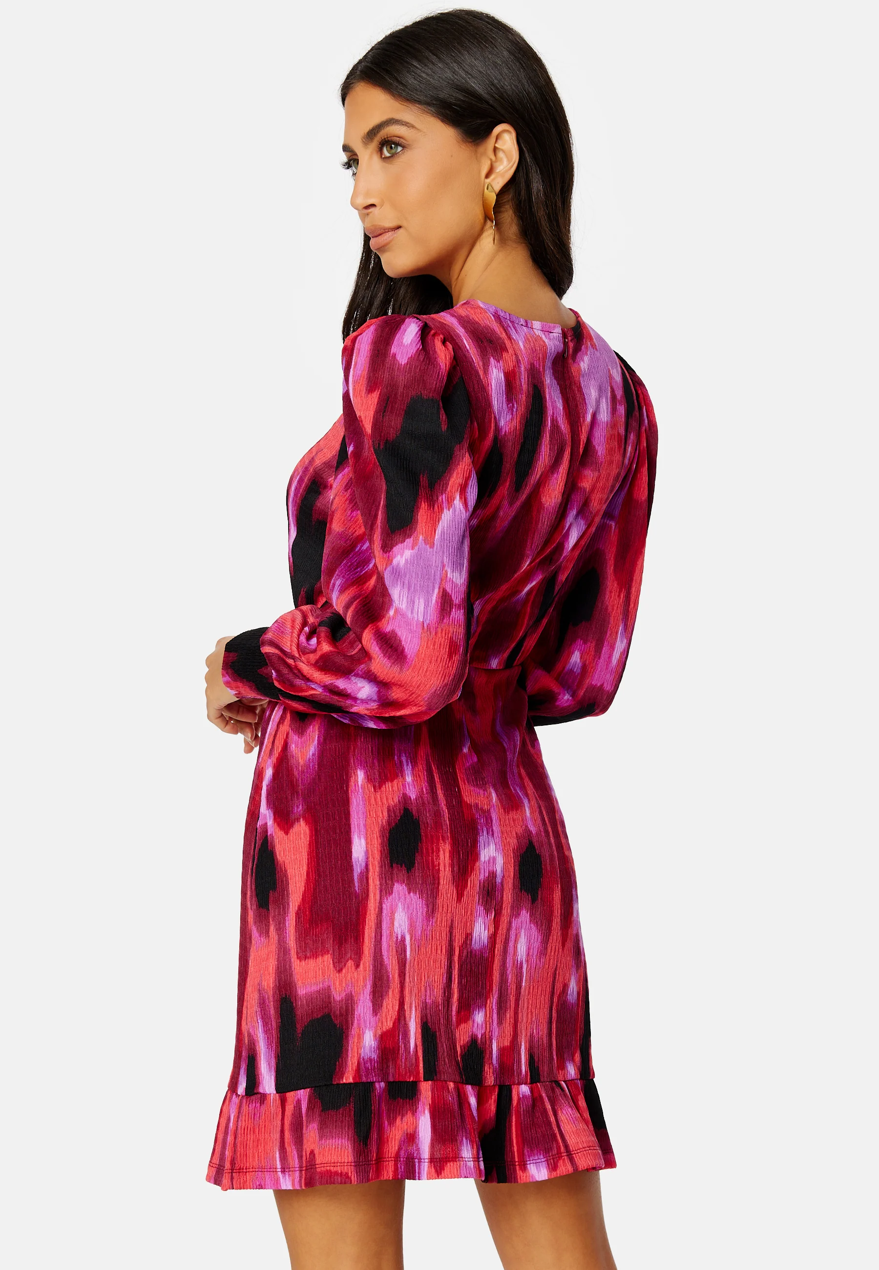 Puff Sleeve Flounce Dress - Image 3