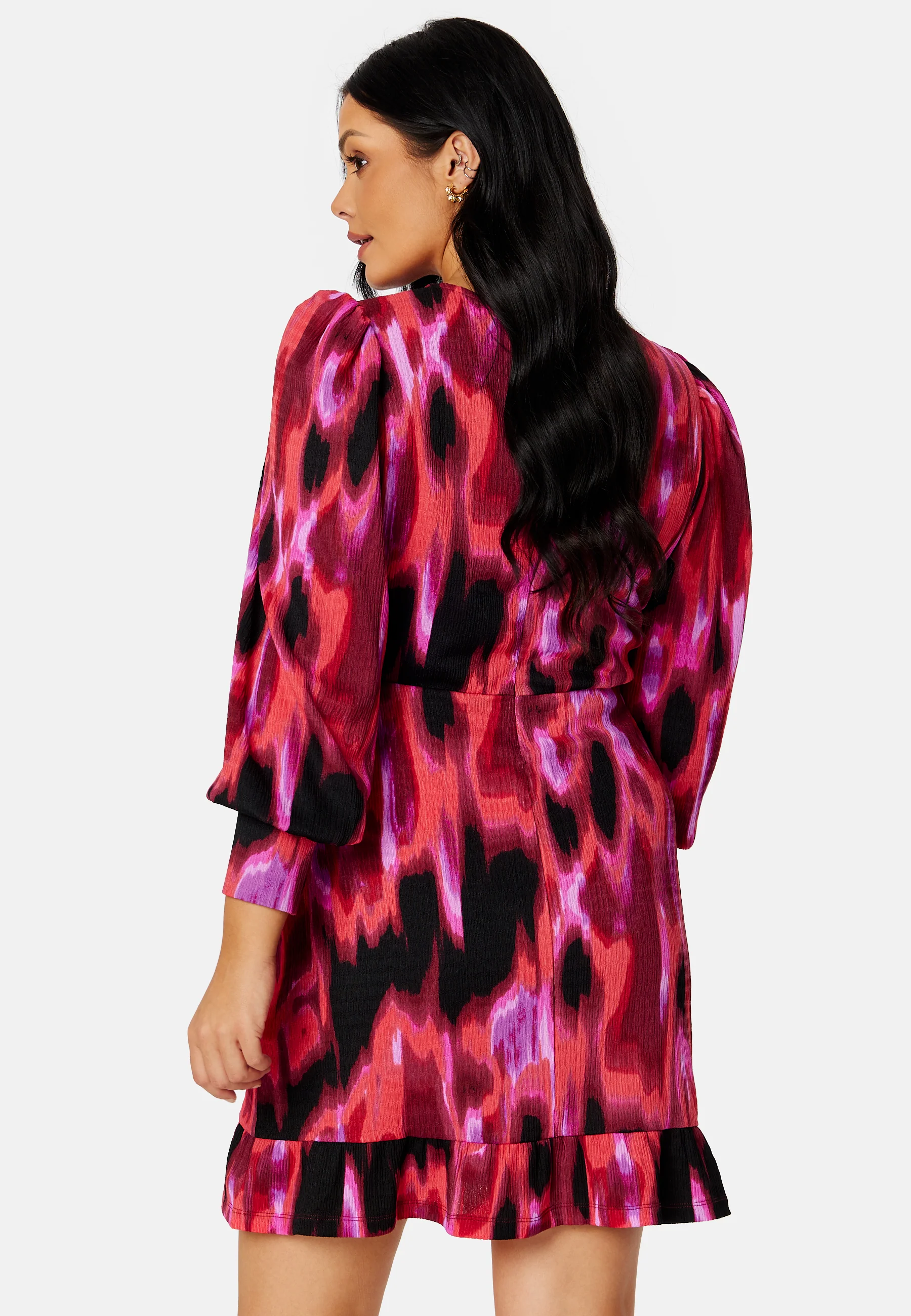 Puff Sleeve Flounce Dress - Image 9