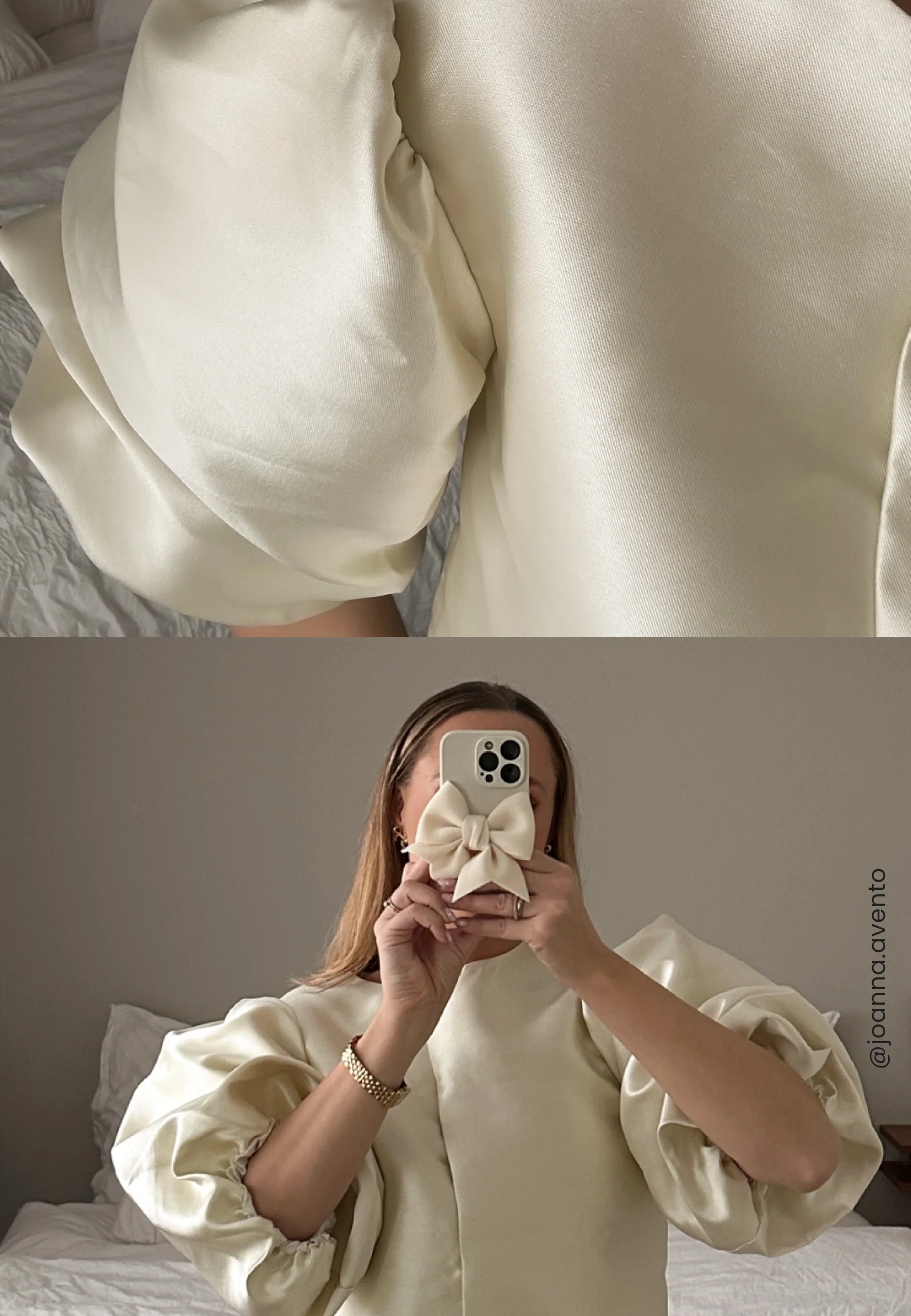Puff Sleeve Satin Jacket - Image 2