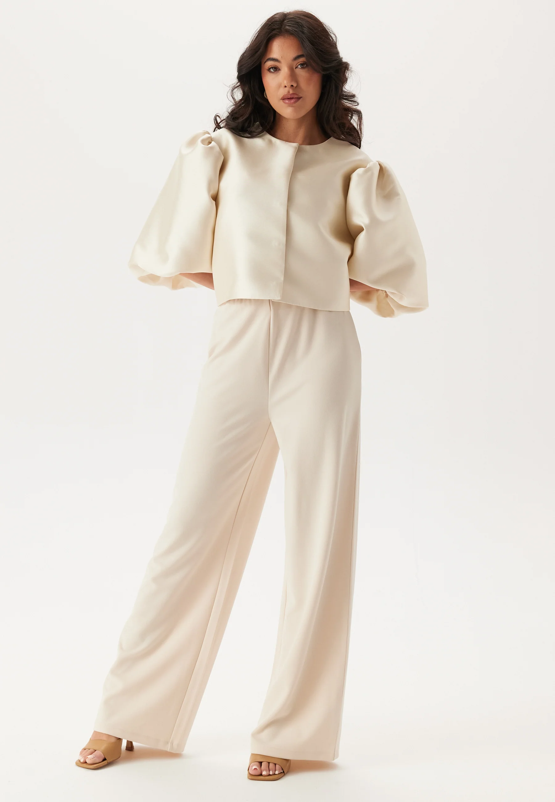 Puff Sleeve Satin Jacket - Image 6