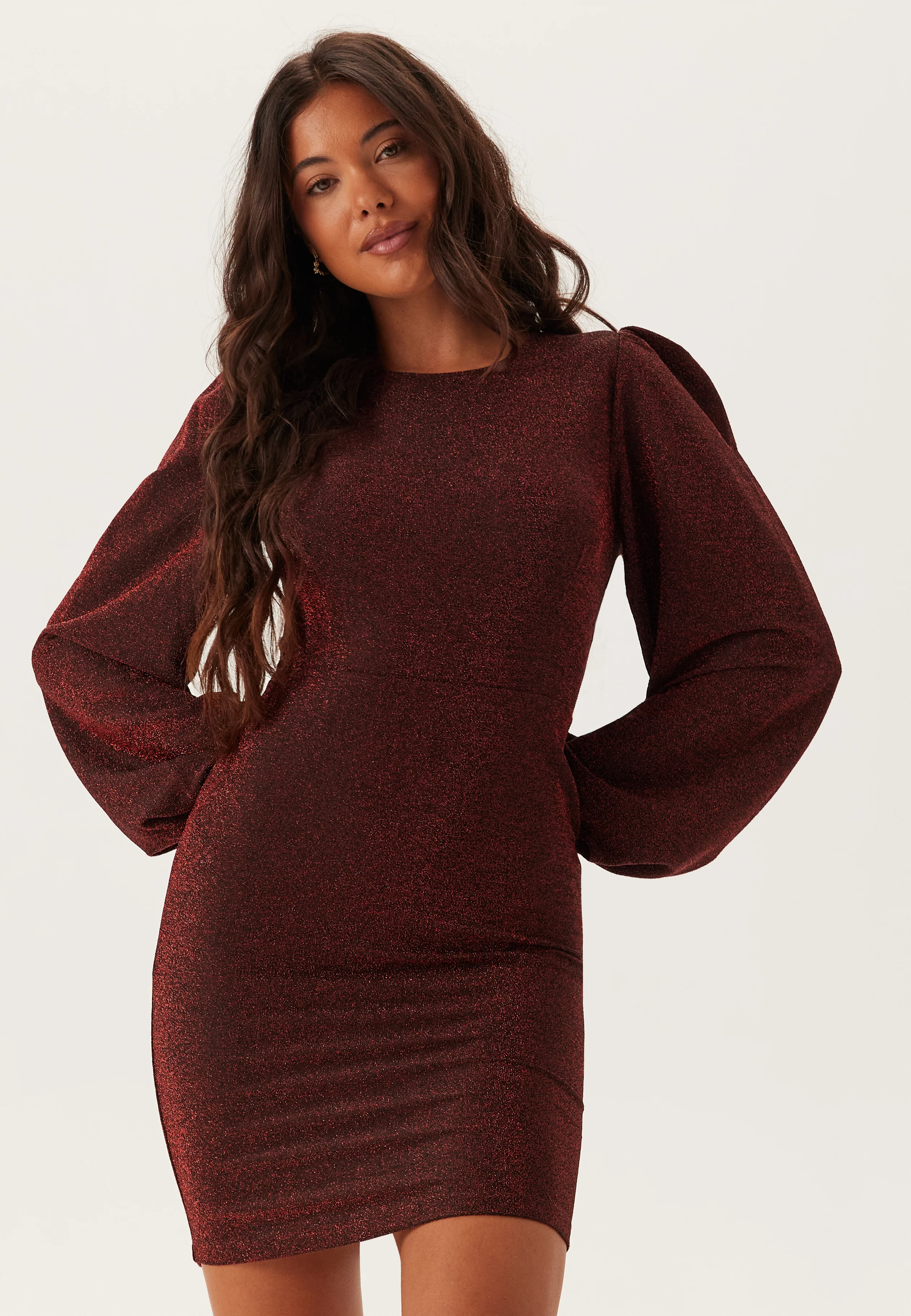 Puff Sleeve Sparkling Dress