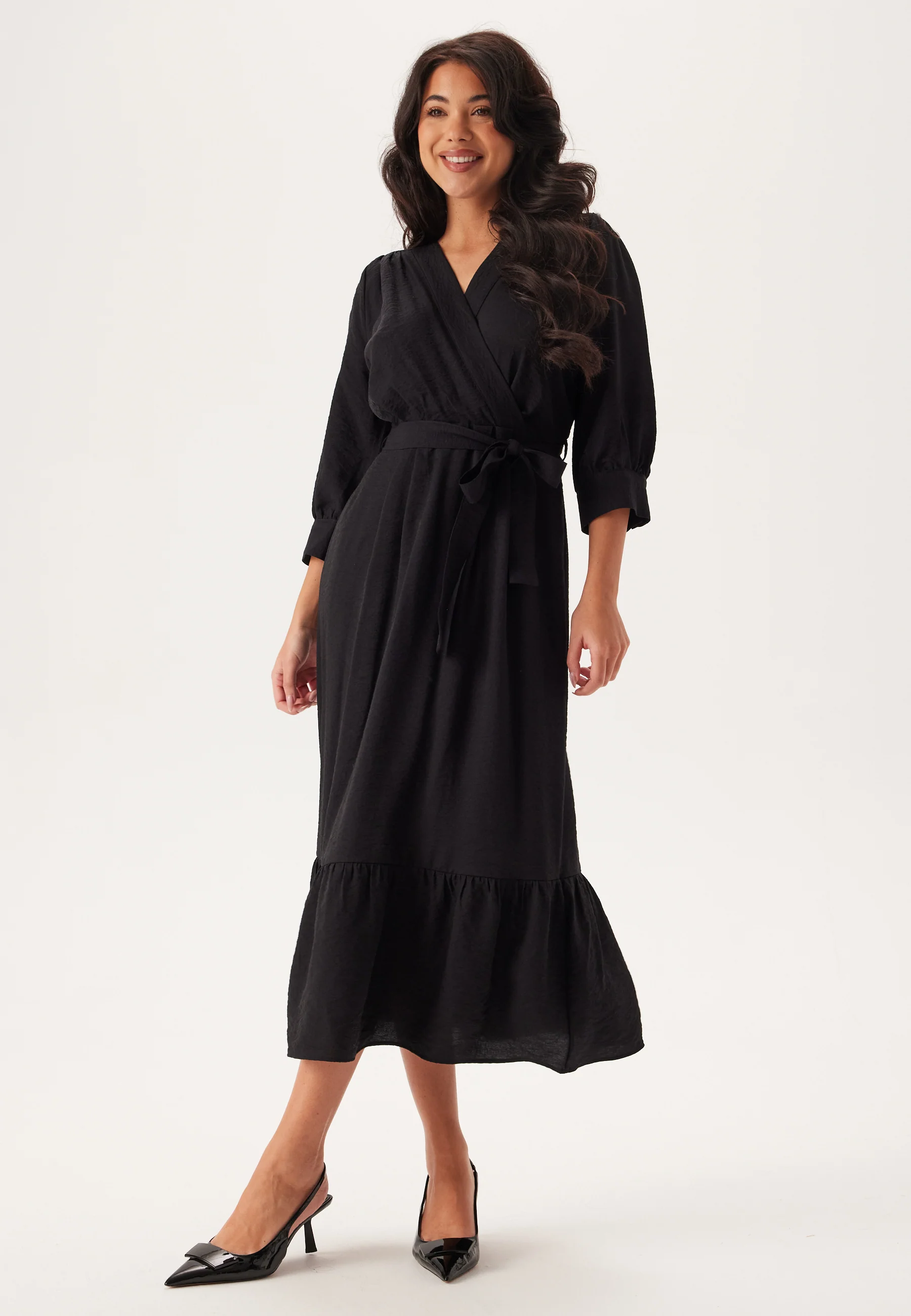 Puff Sleeve Structured Dress