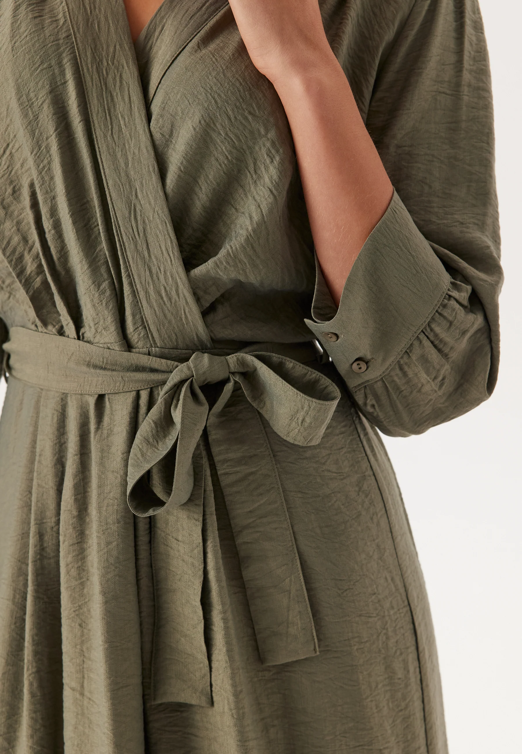 Puff Sleeve Structured Dress - Image 4