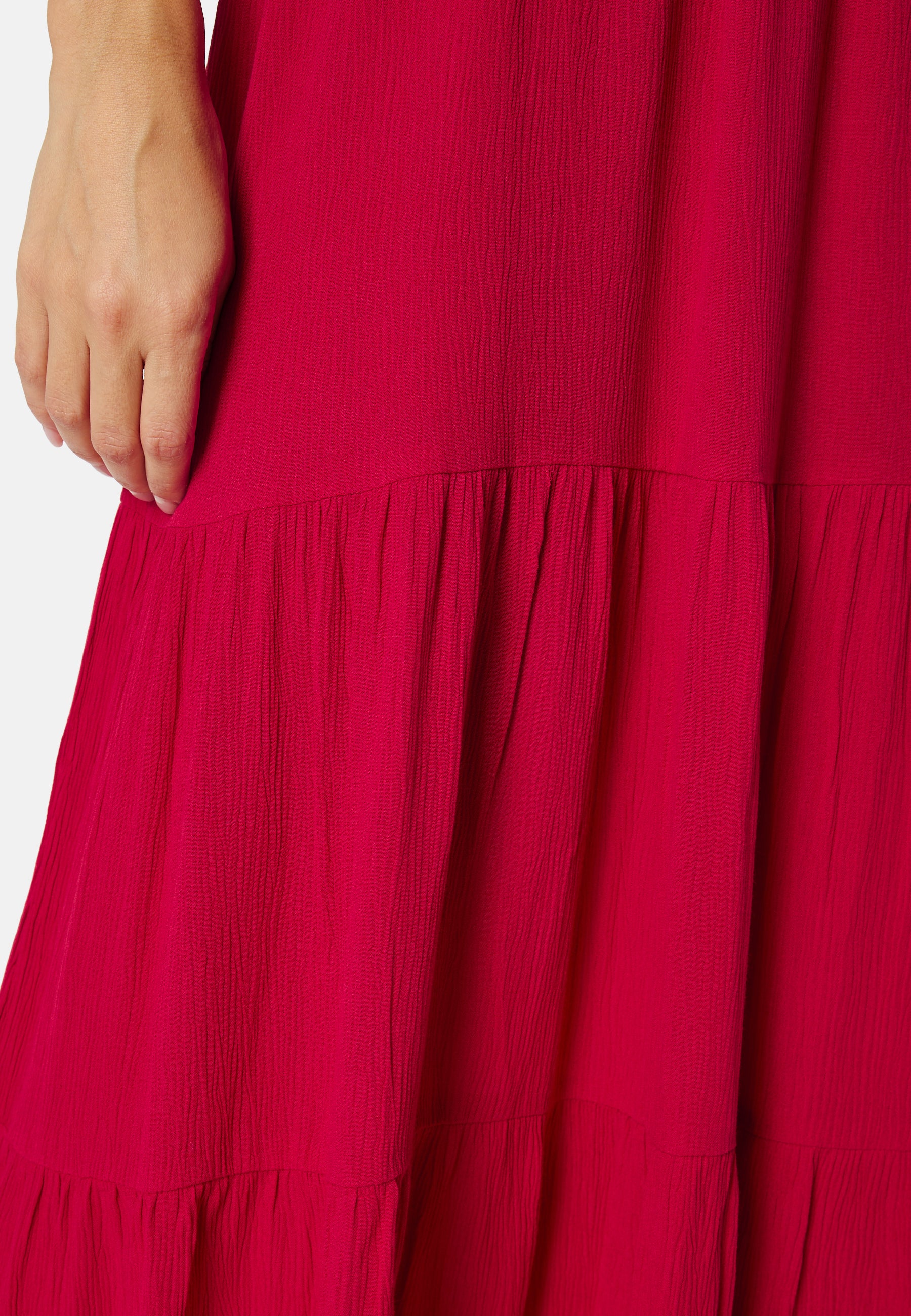 Puff Sleeve Viscose Dress - Image 3