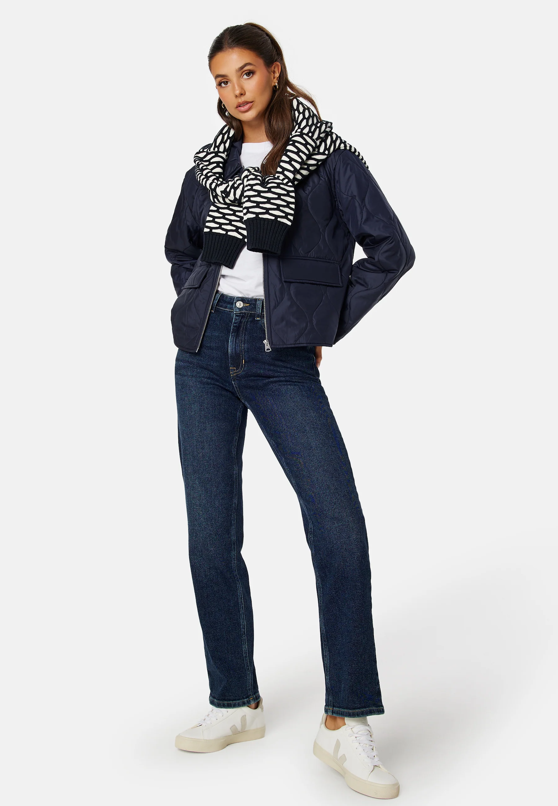 Quilted Collored Jacket - Image 3