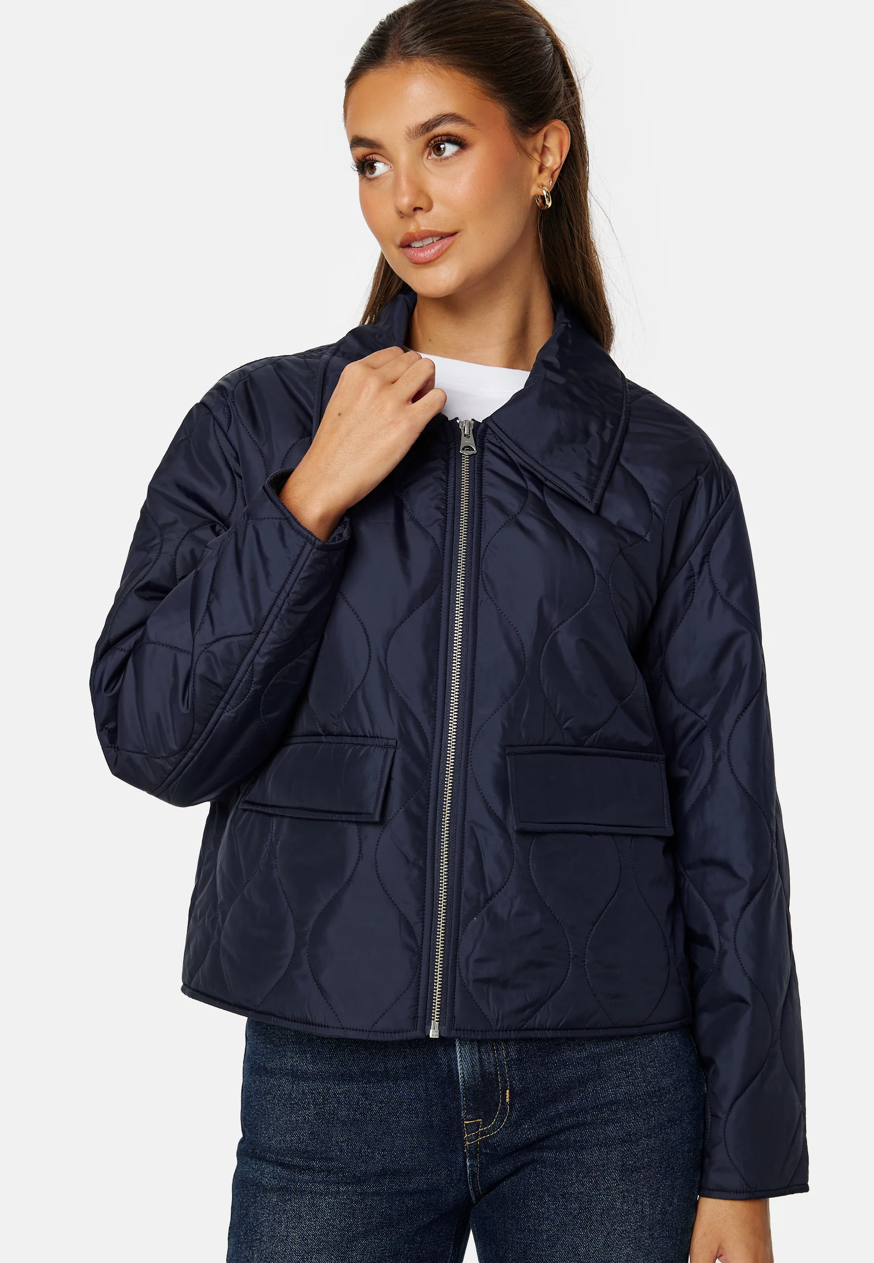 Quilted Collored Jacket - Image 5