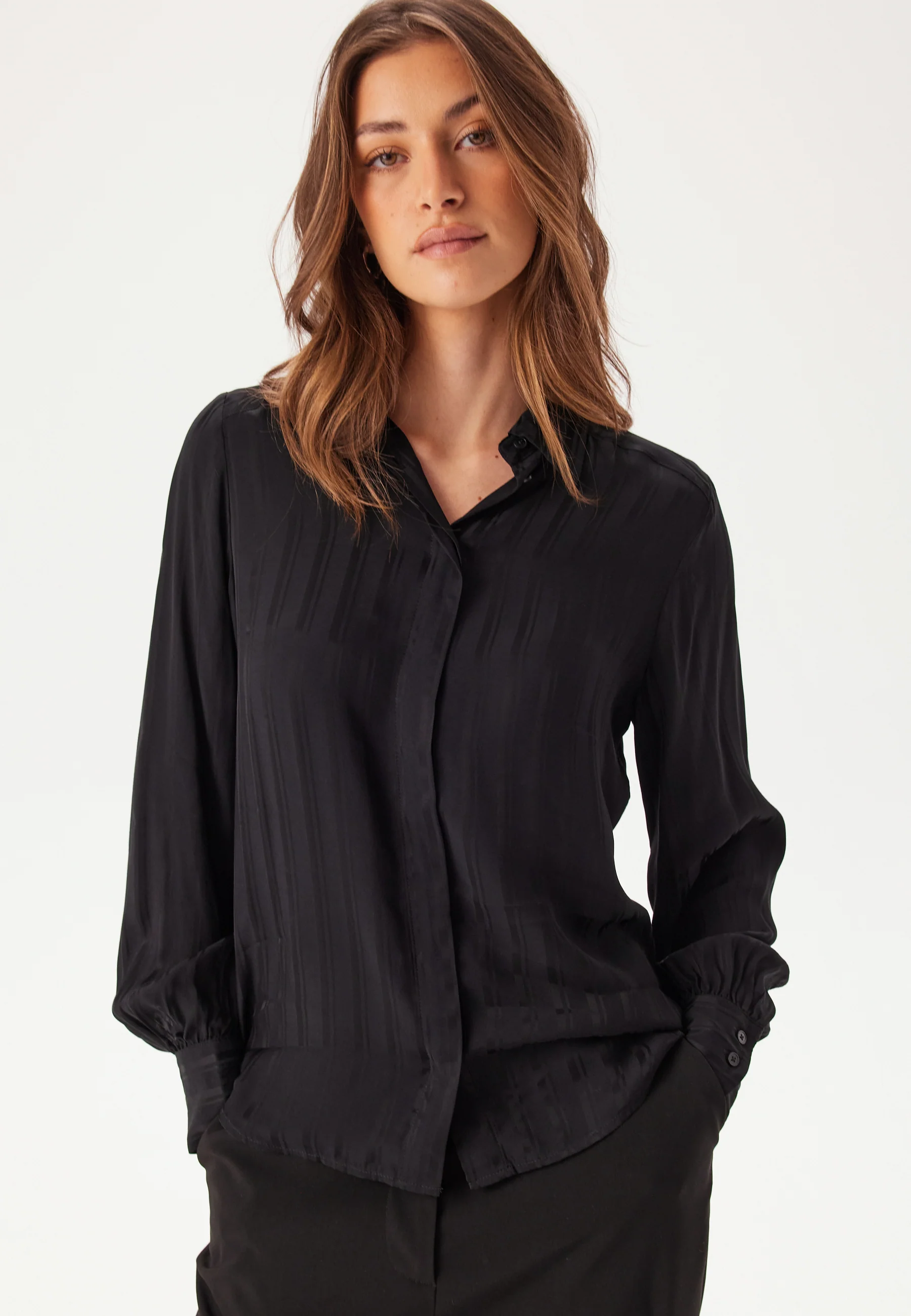 Reg Satin Striped Shirt