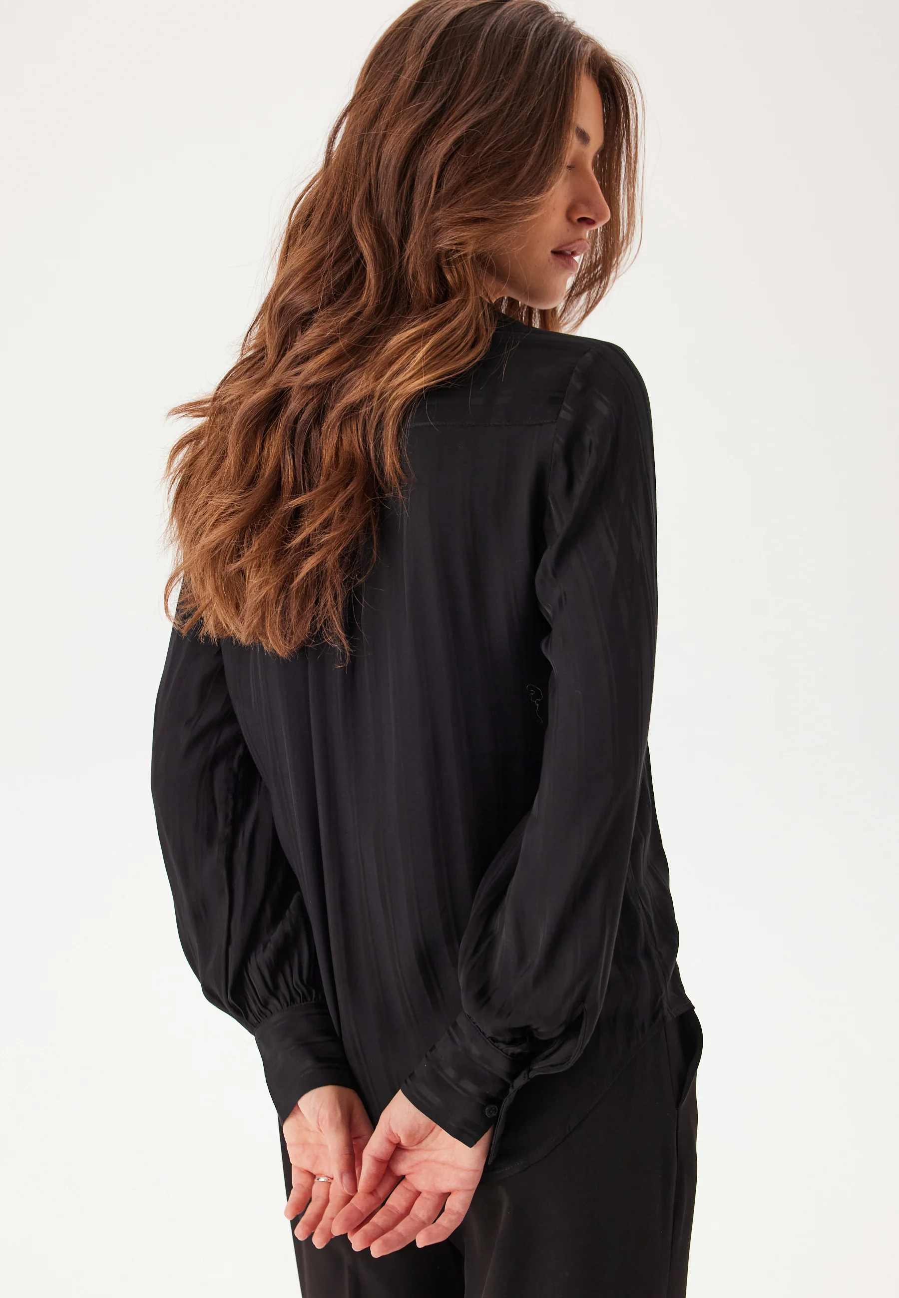 Reg Satin Striped Shirt - Image 2