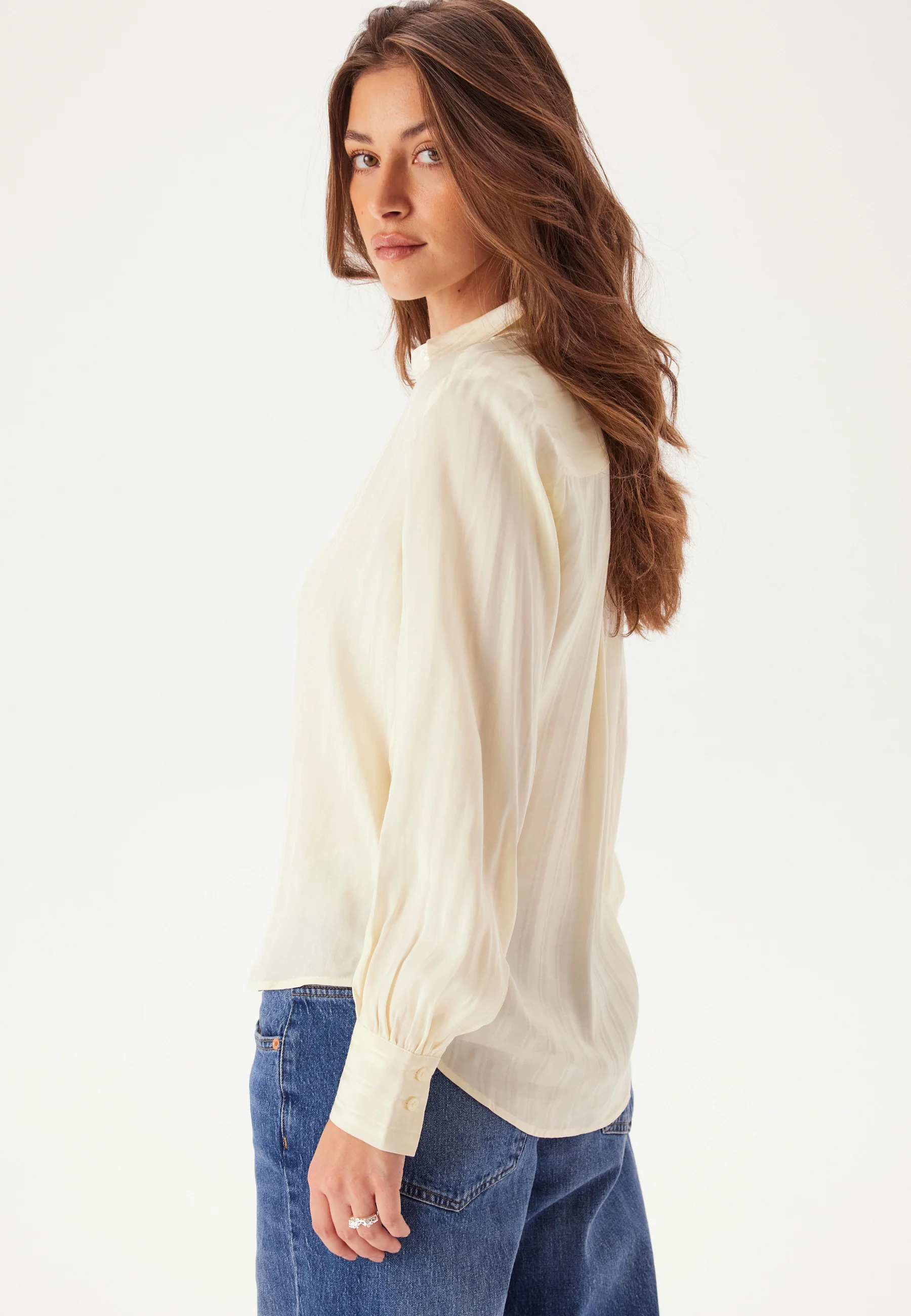 Reg Satin Striped Shirt - Image 2