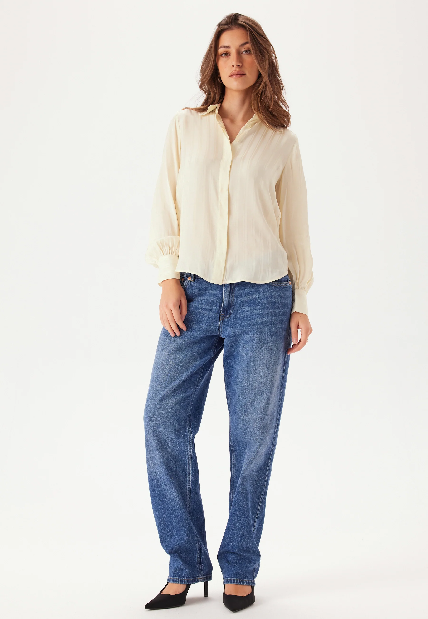 Reg Satin Striped Shirt - Image 3