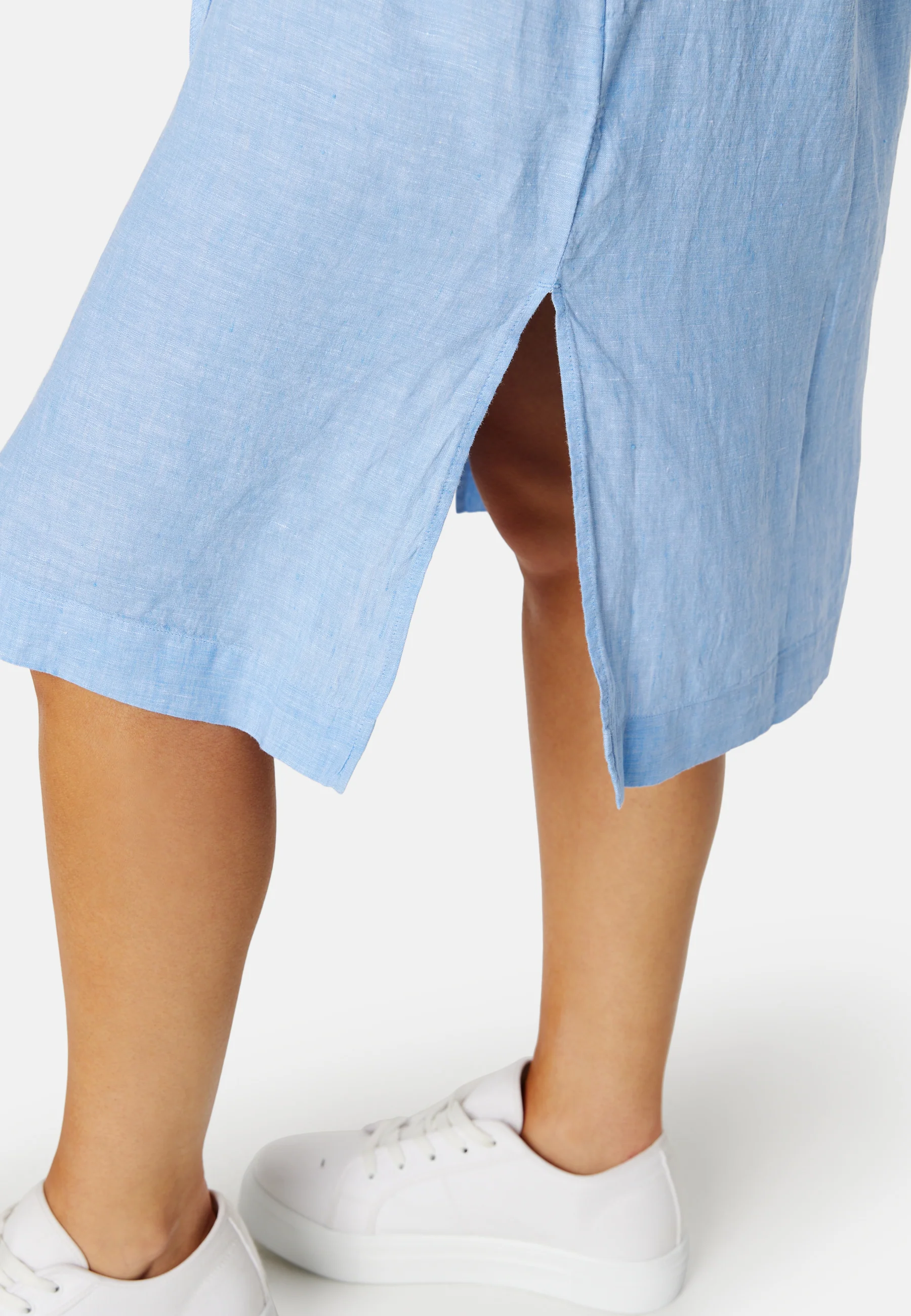 Relaxed Linen Shirt Dress - Image 3