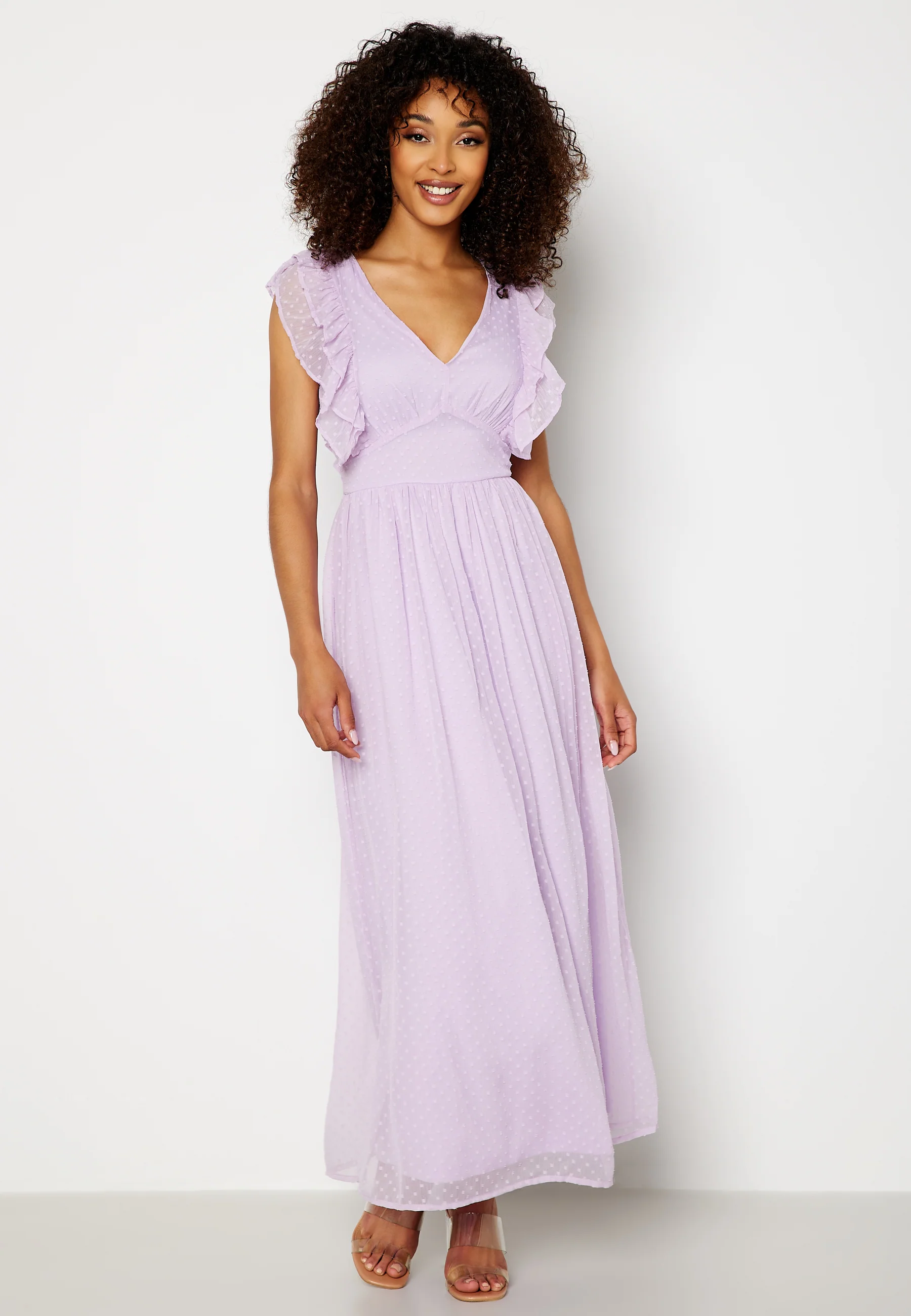 Renata V-neck S/L Ankle Dress
