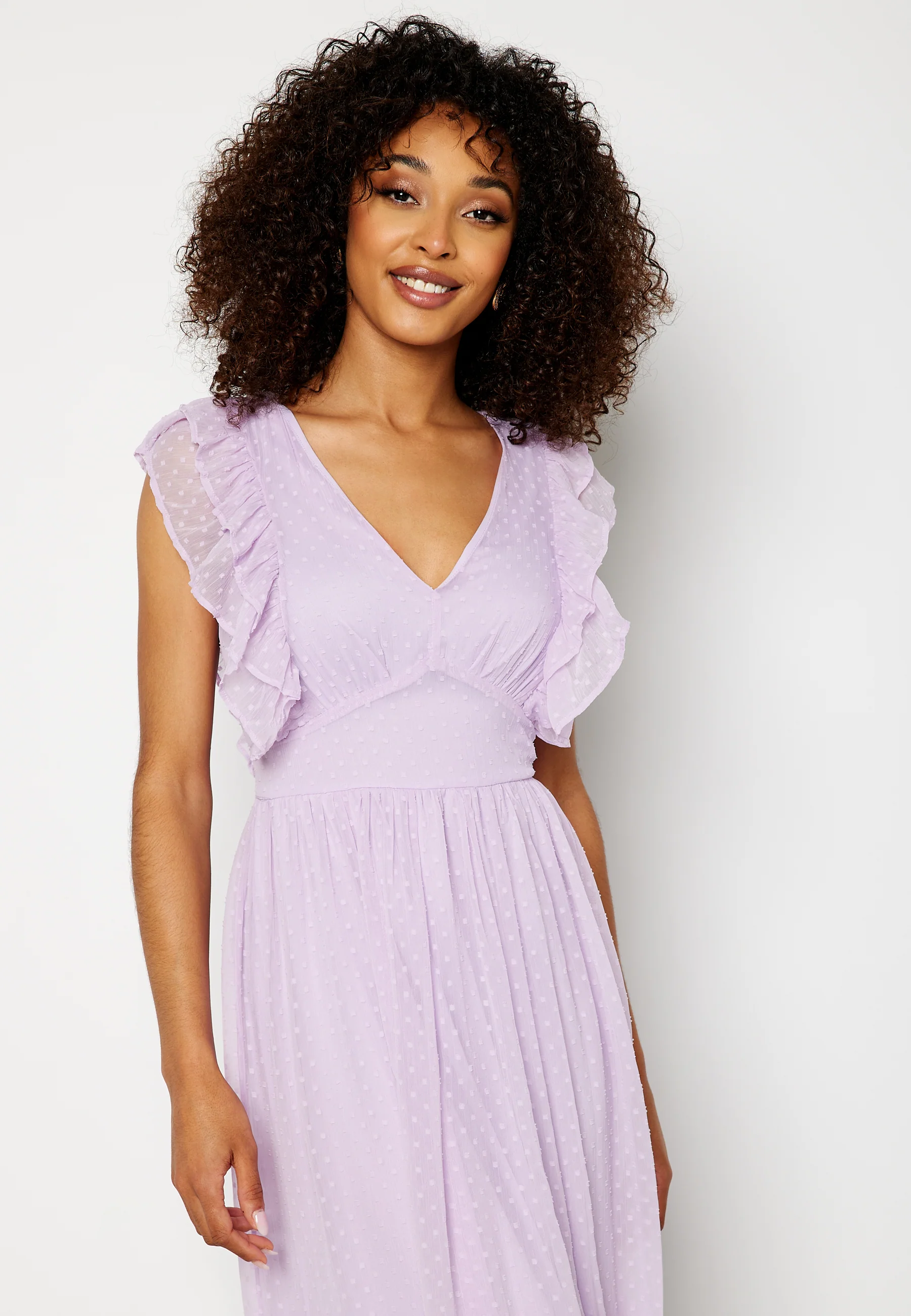 Renata V-neck S/L Ankle Dress - Image 3