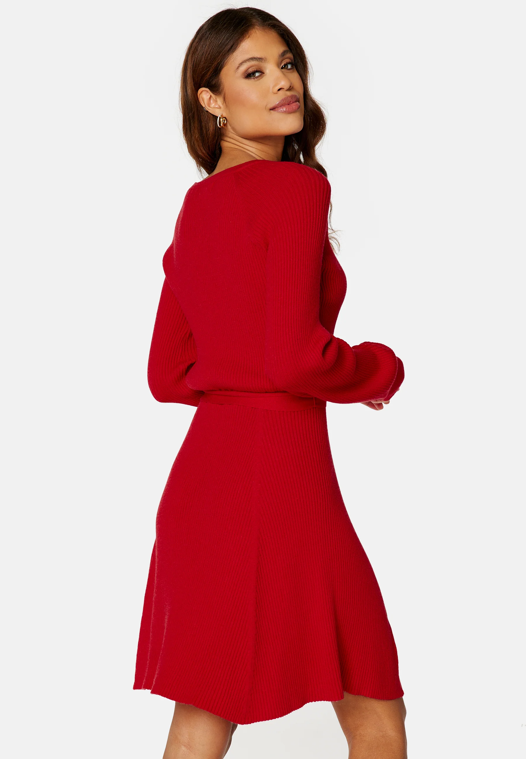 Rib Knitted Skater Dress - Image 2