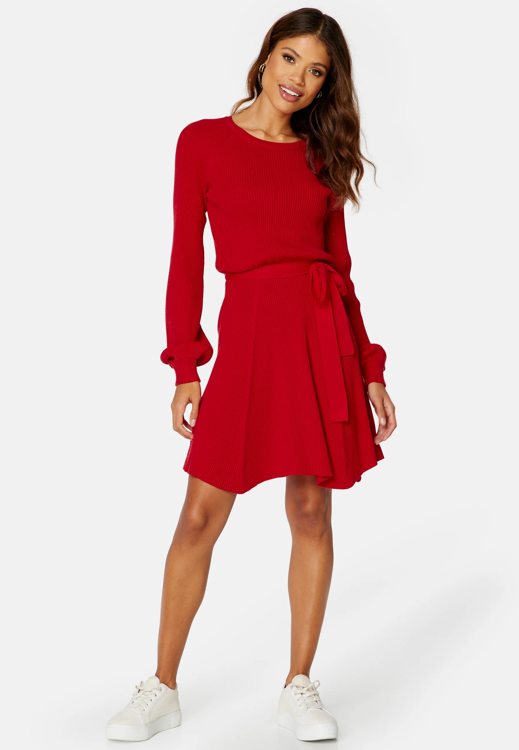 Rib Knitted Skater Dress - Image 3