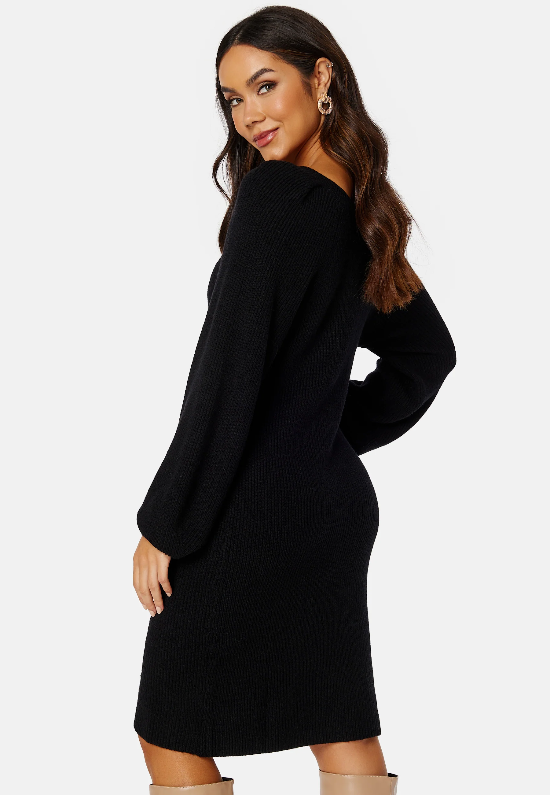 Ril L/S Detail Knit Dress - Image 3