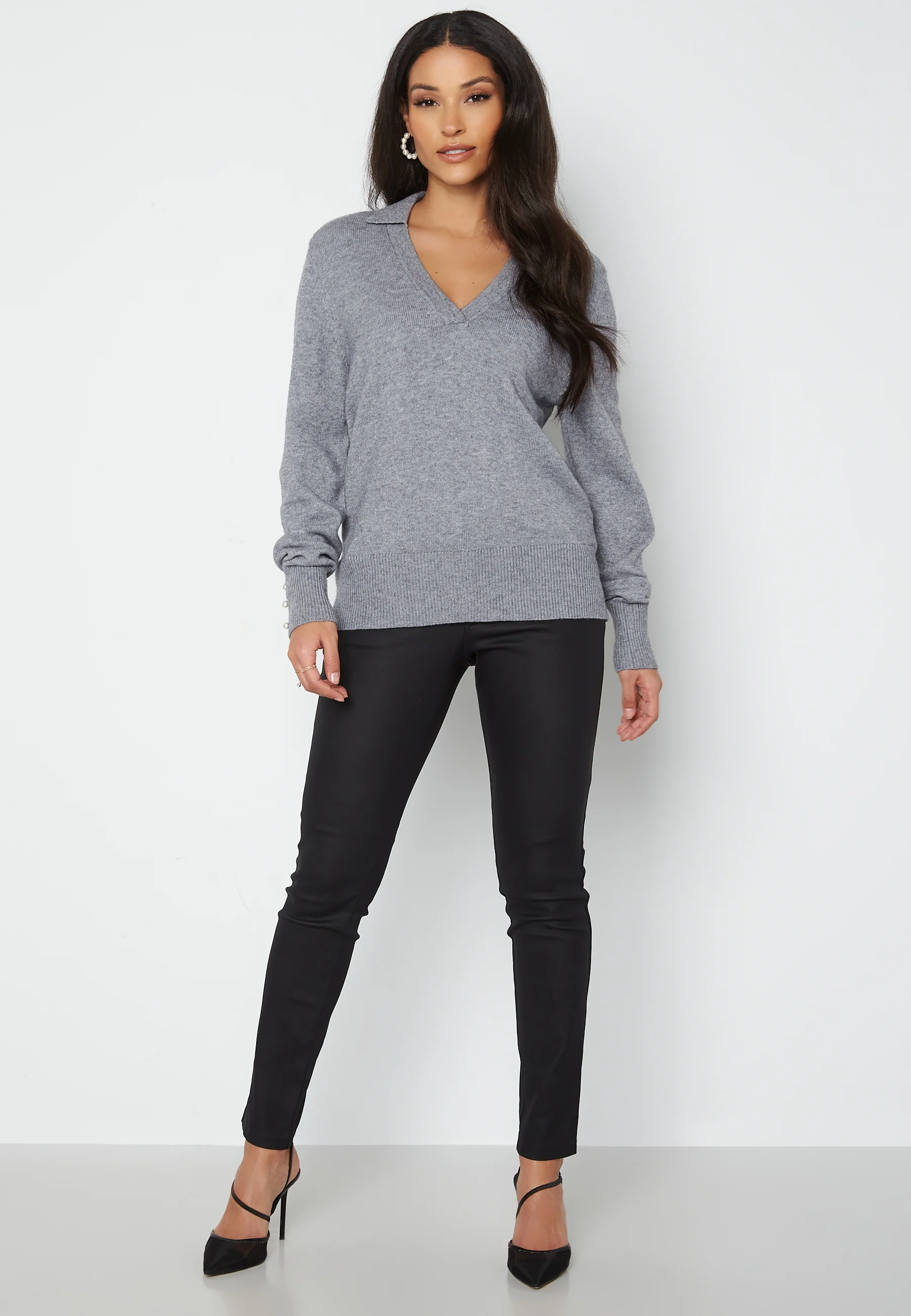 Ril Polo L/S Knit Top - Image 2