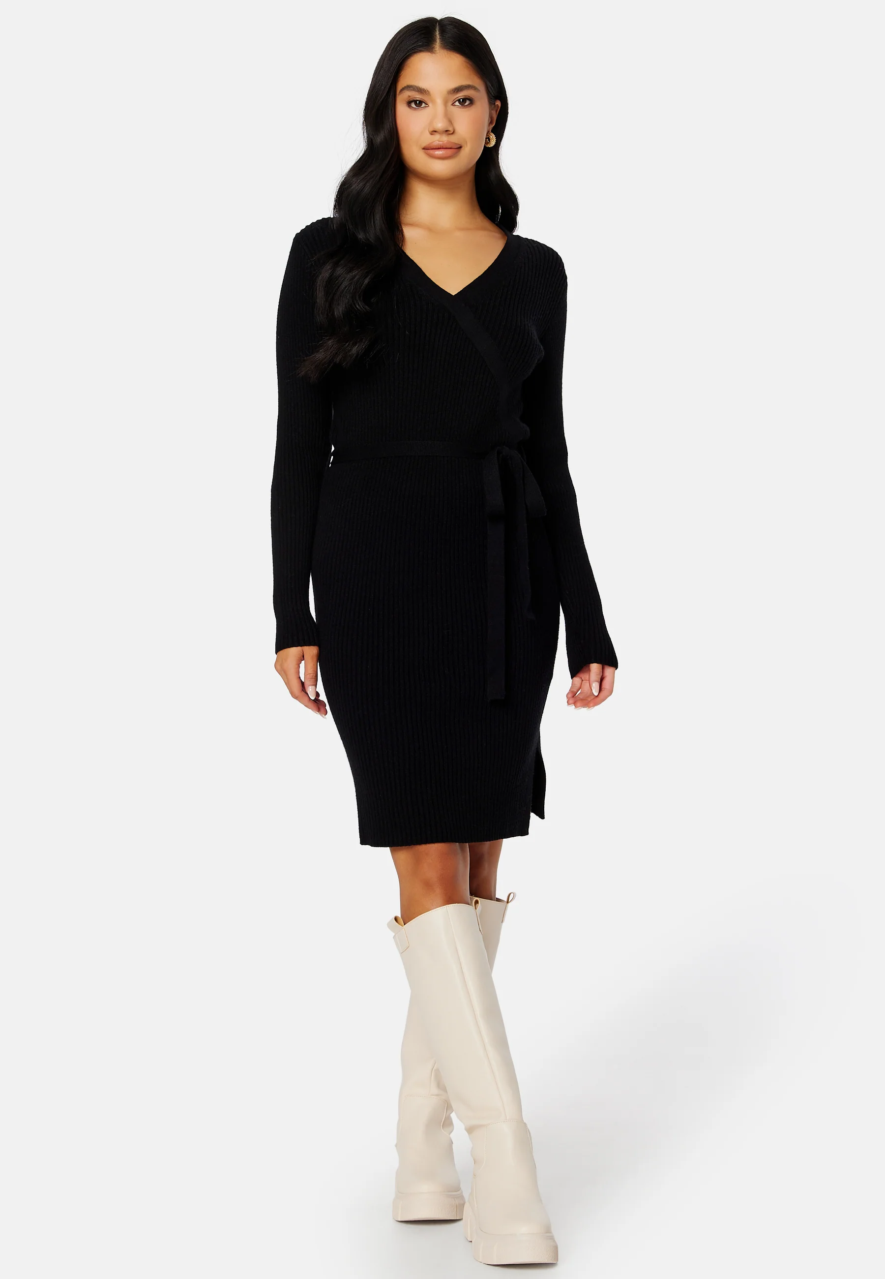 Ril Wrap L/S Knit Dress - Image 2