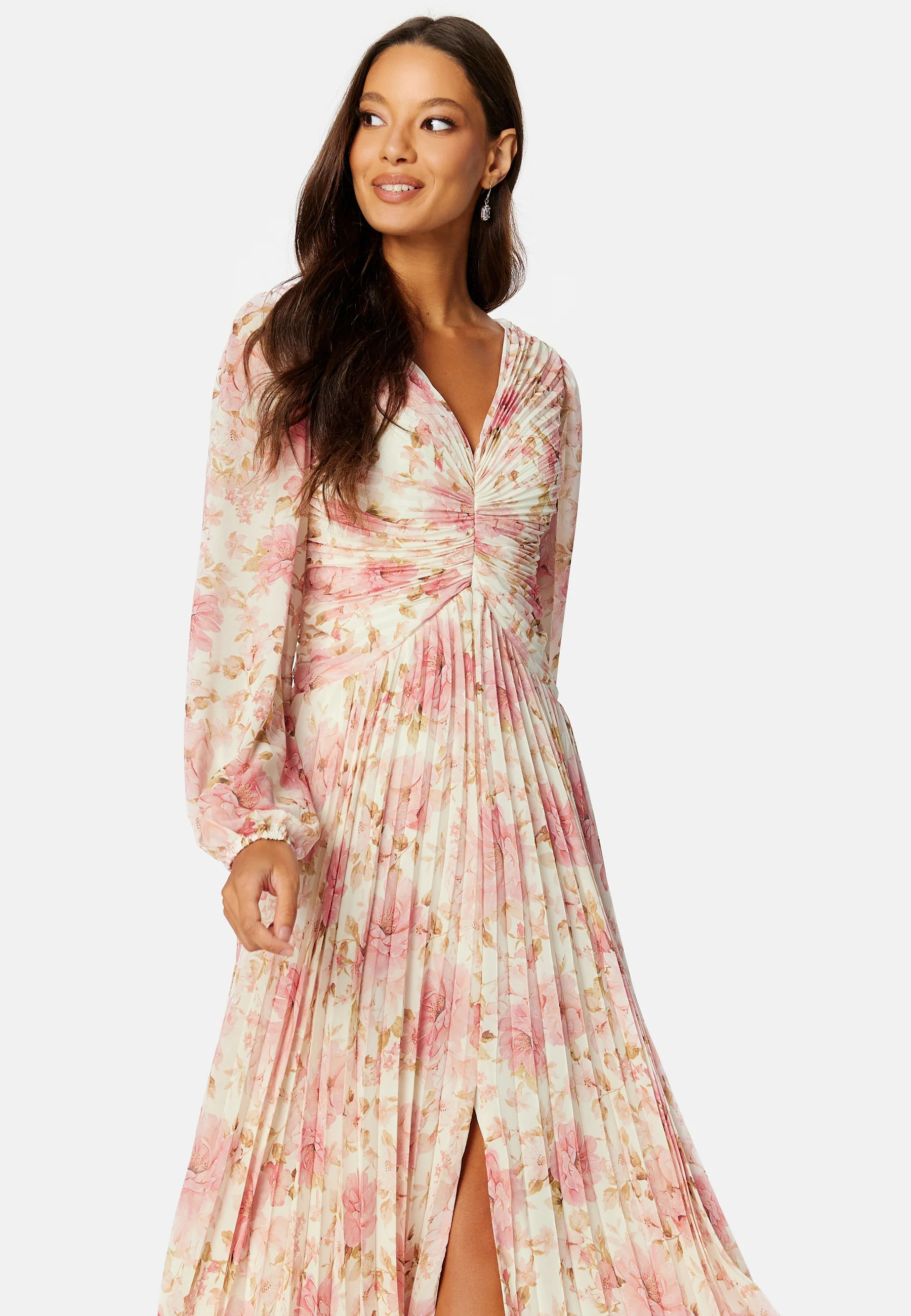 Rosalia Pleated V Neck Dr - Image 3