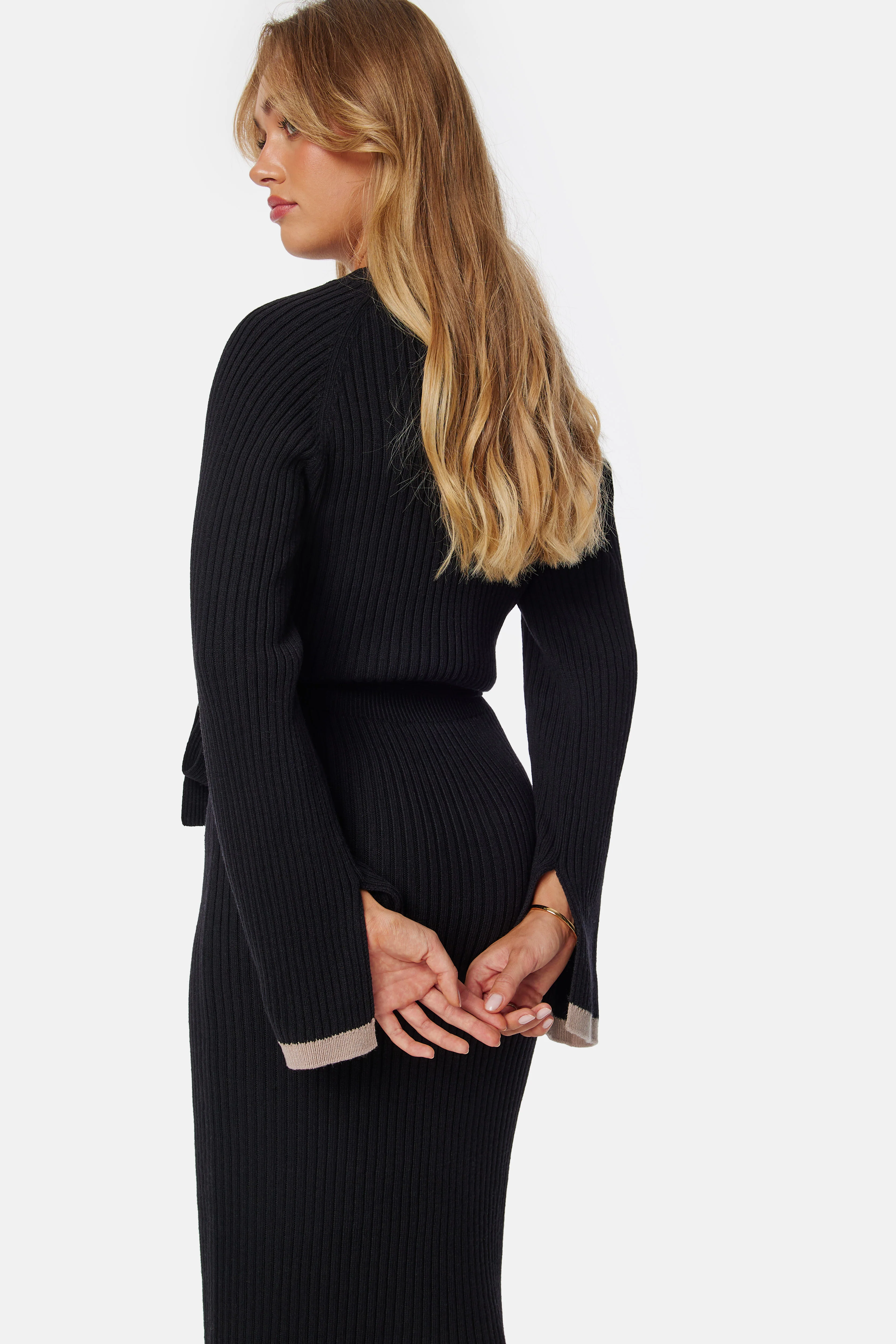 Round Neck Rib Knitted Maxi Dress - Image 10