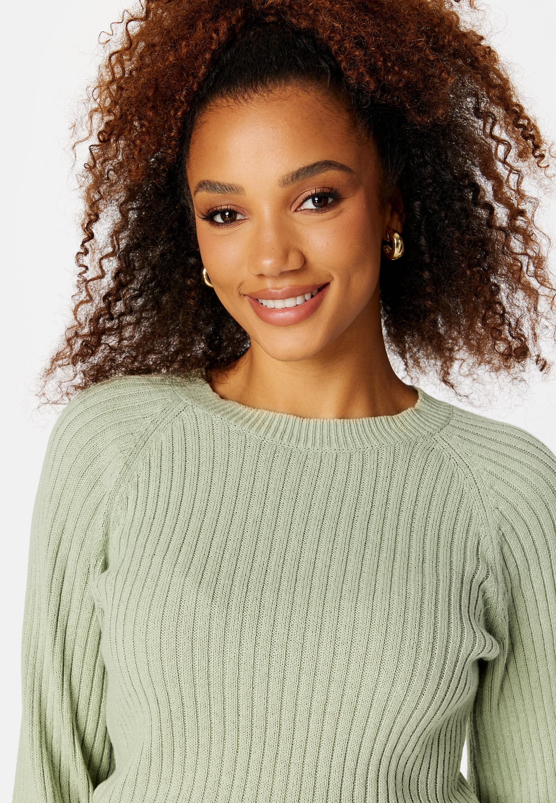 Round Neck Rib Knitted Midi Dress - Image 4