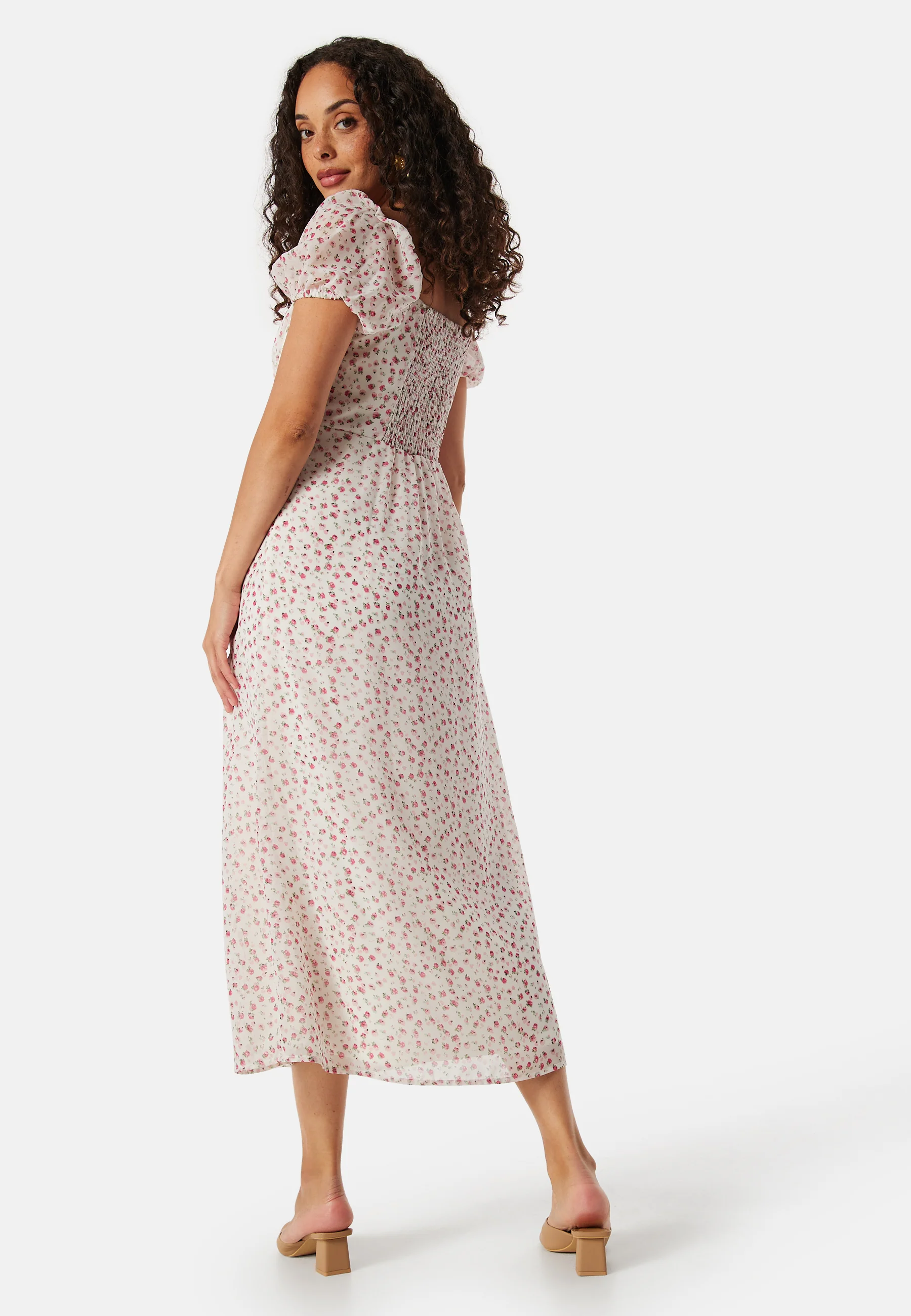 Ruched Bustier Midi Dress - Image 3