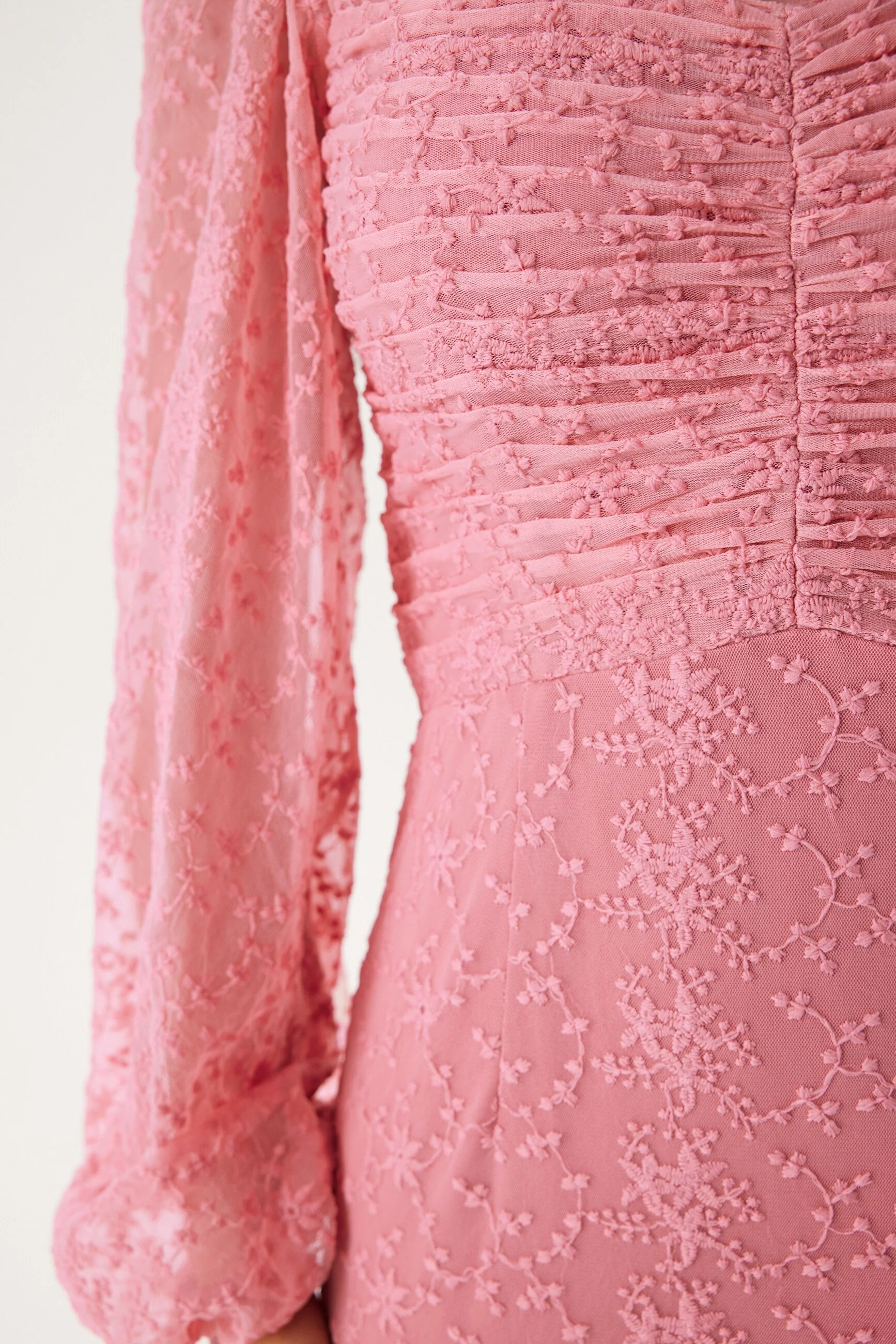 Ruched L/S Ankle Dress - Image 6