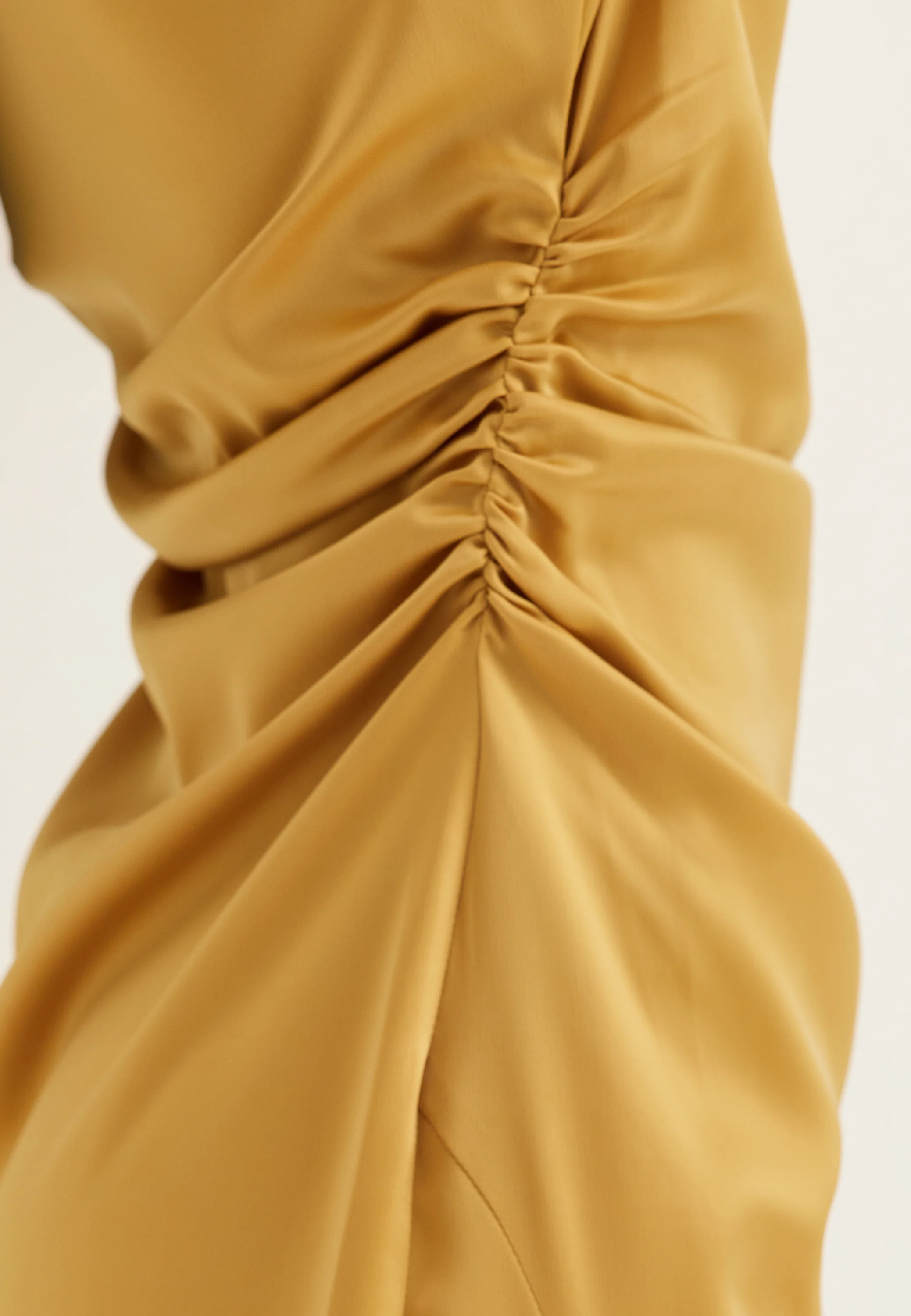 Ruched Satin Maxi Dress - Image 5