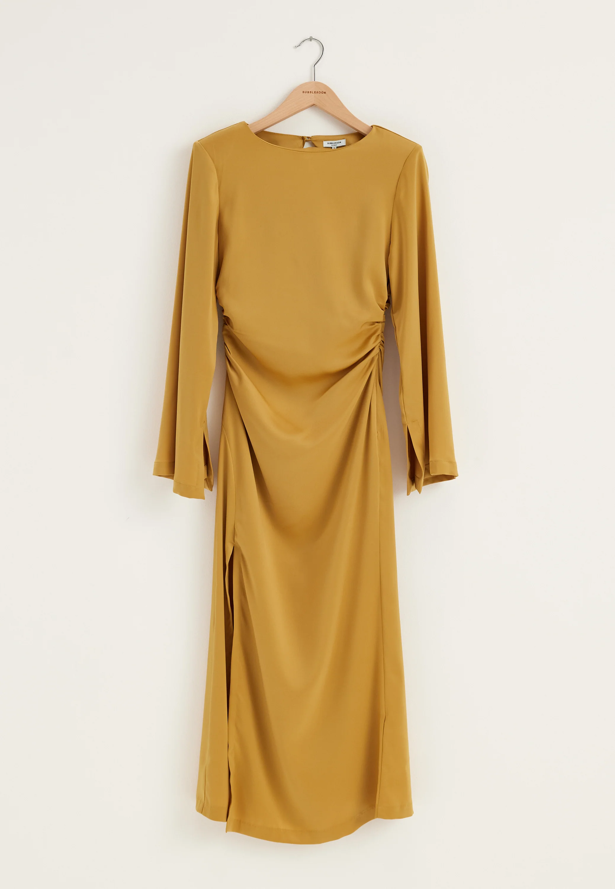 Ruched Satin Maxi Dress - Image 9