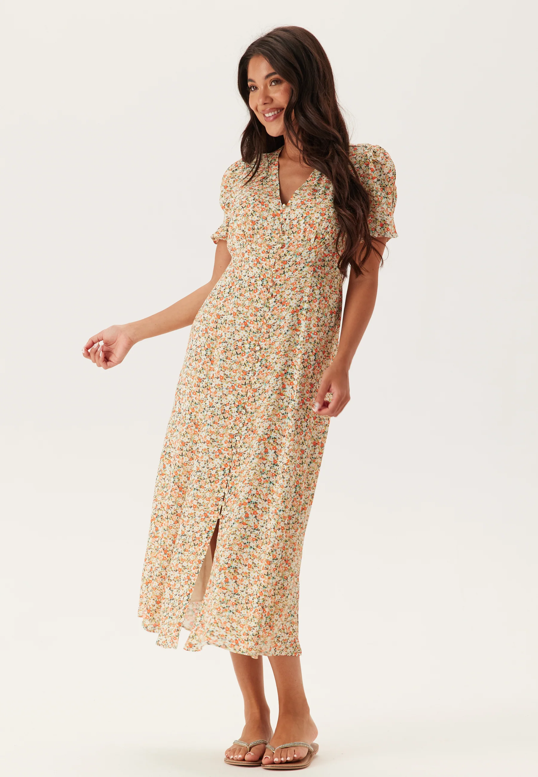 Safira Printed Midi Sun Dress - Image 3
