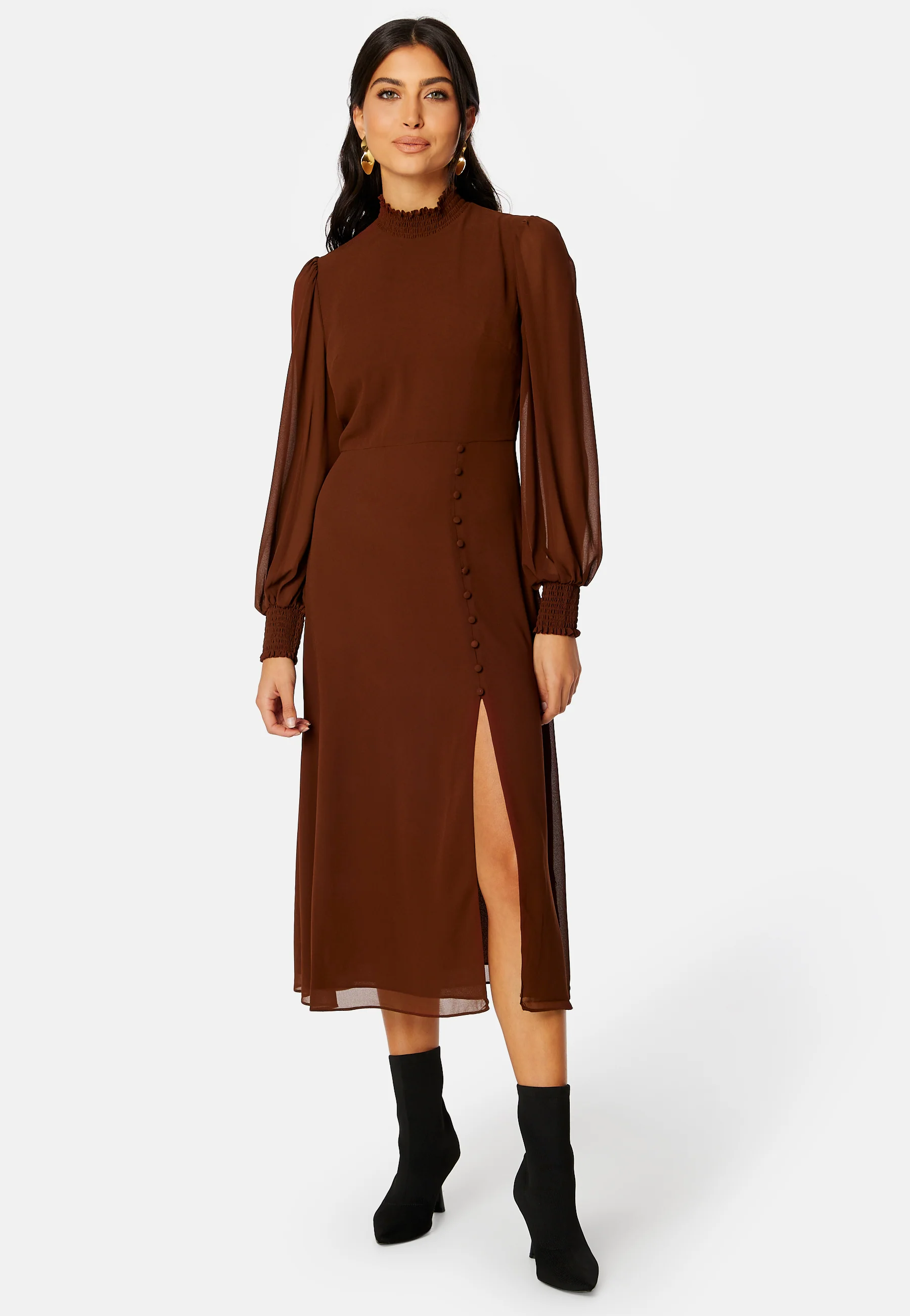 Sasha High Neck Midi Dress - Image 2