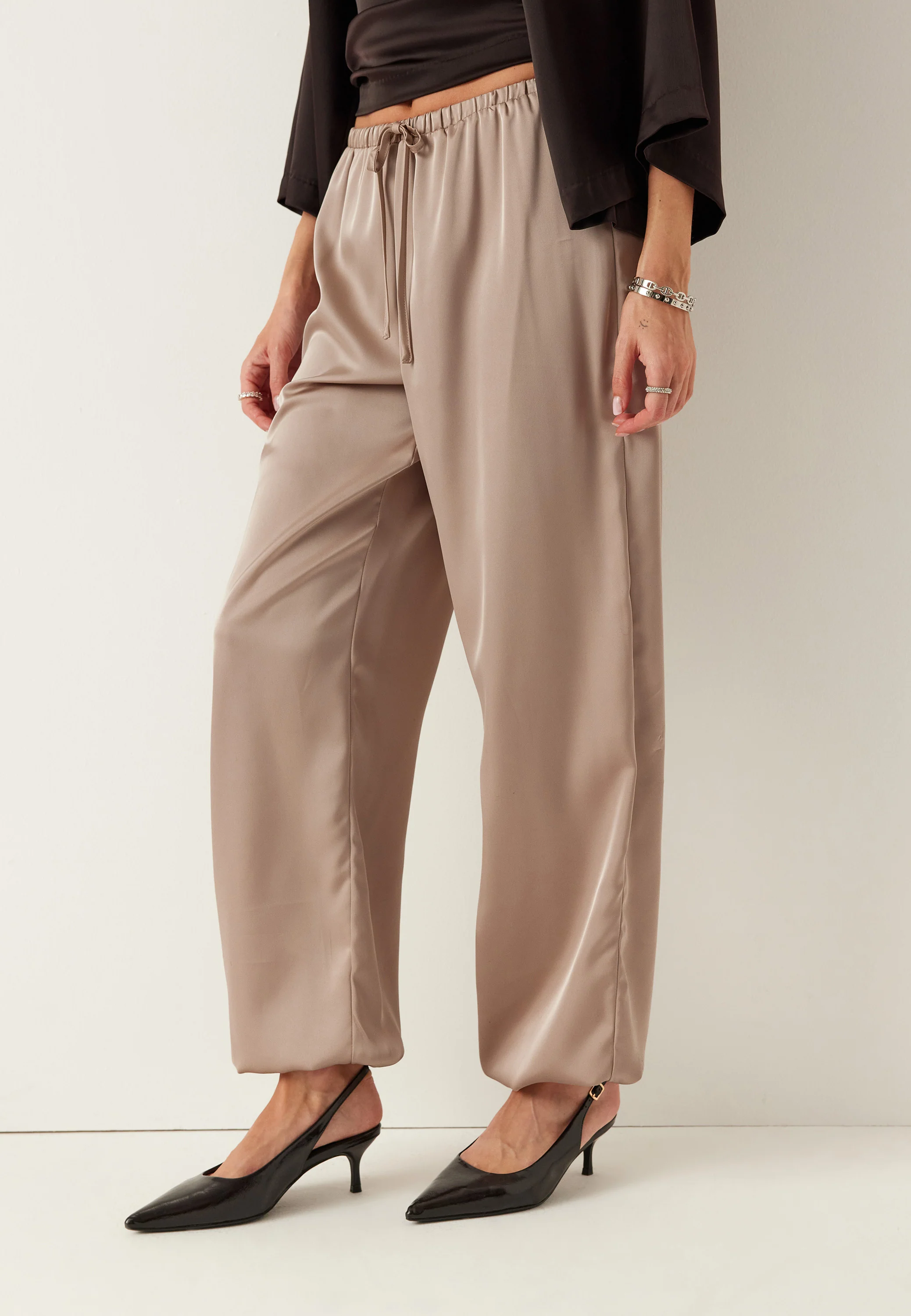 Satin Balloon Trousers - Image 2