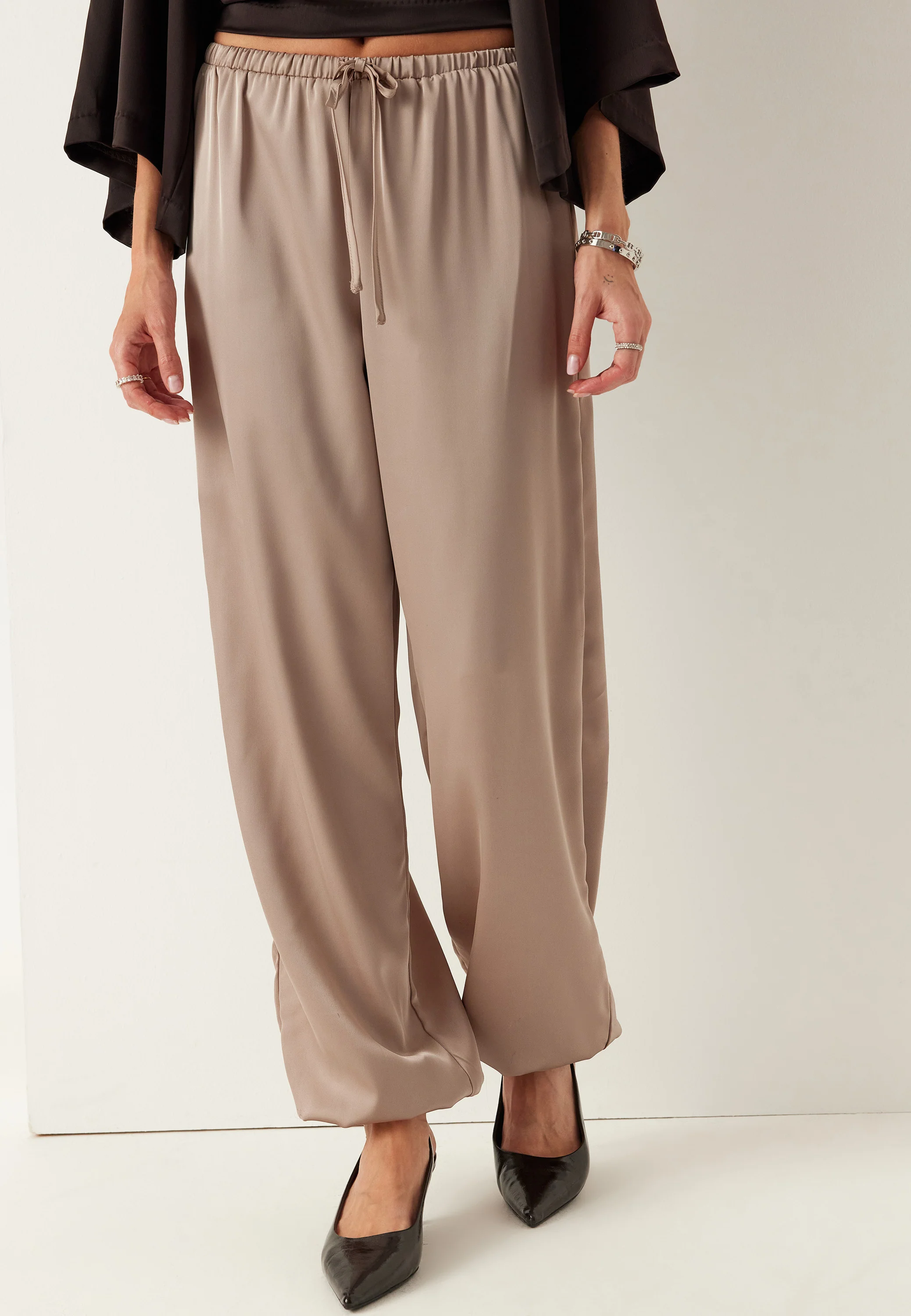 Satin Balloon Trousers - Image 5