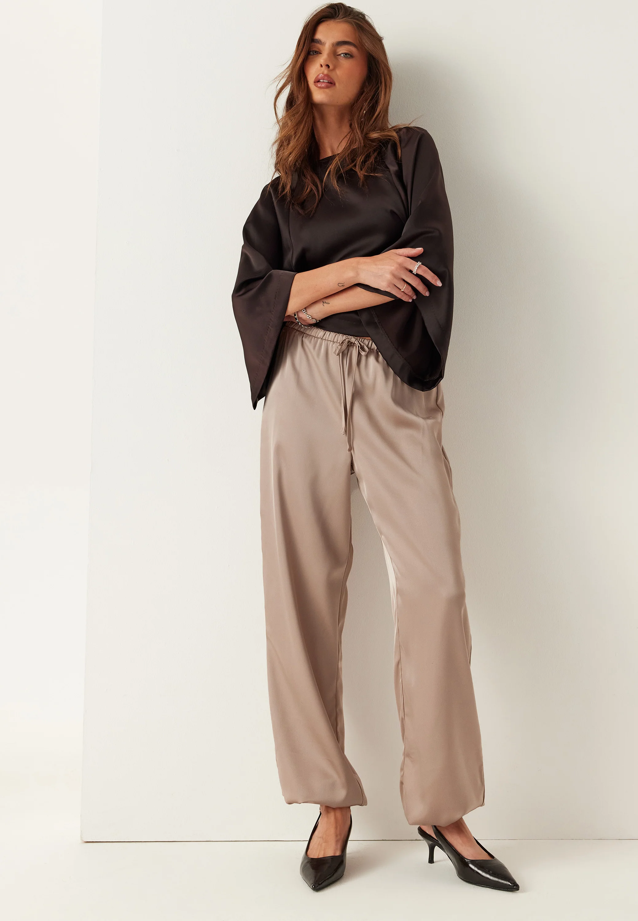 Satin Balloon Trousers - Image 6